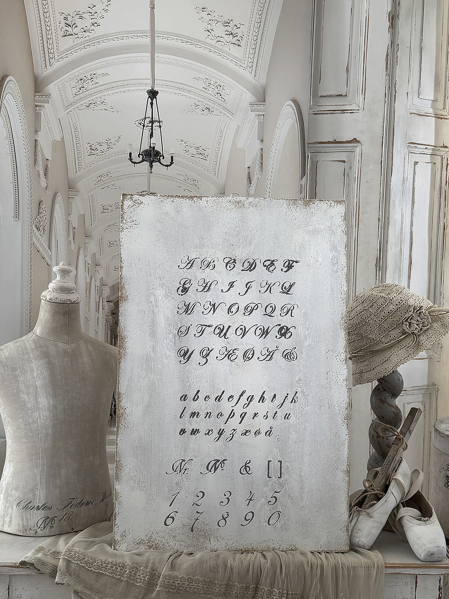 Charmantes Shabby-Holzbild „ABC“ 1***