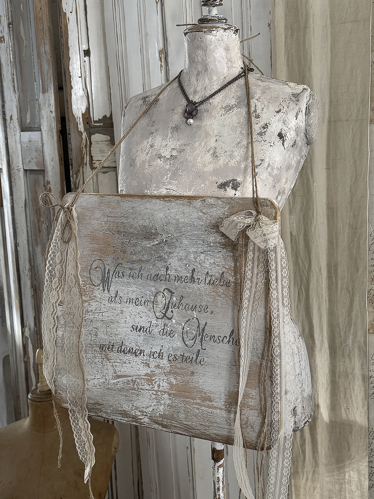 Nostalgisches Holzbild im liebevollen Vintage-Charakter***