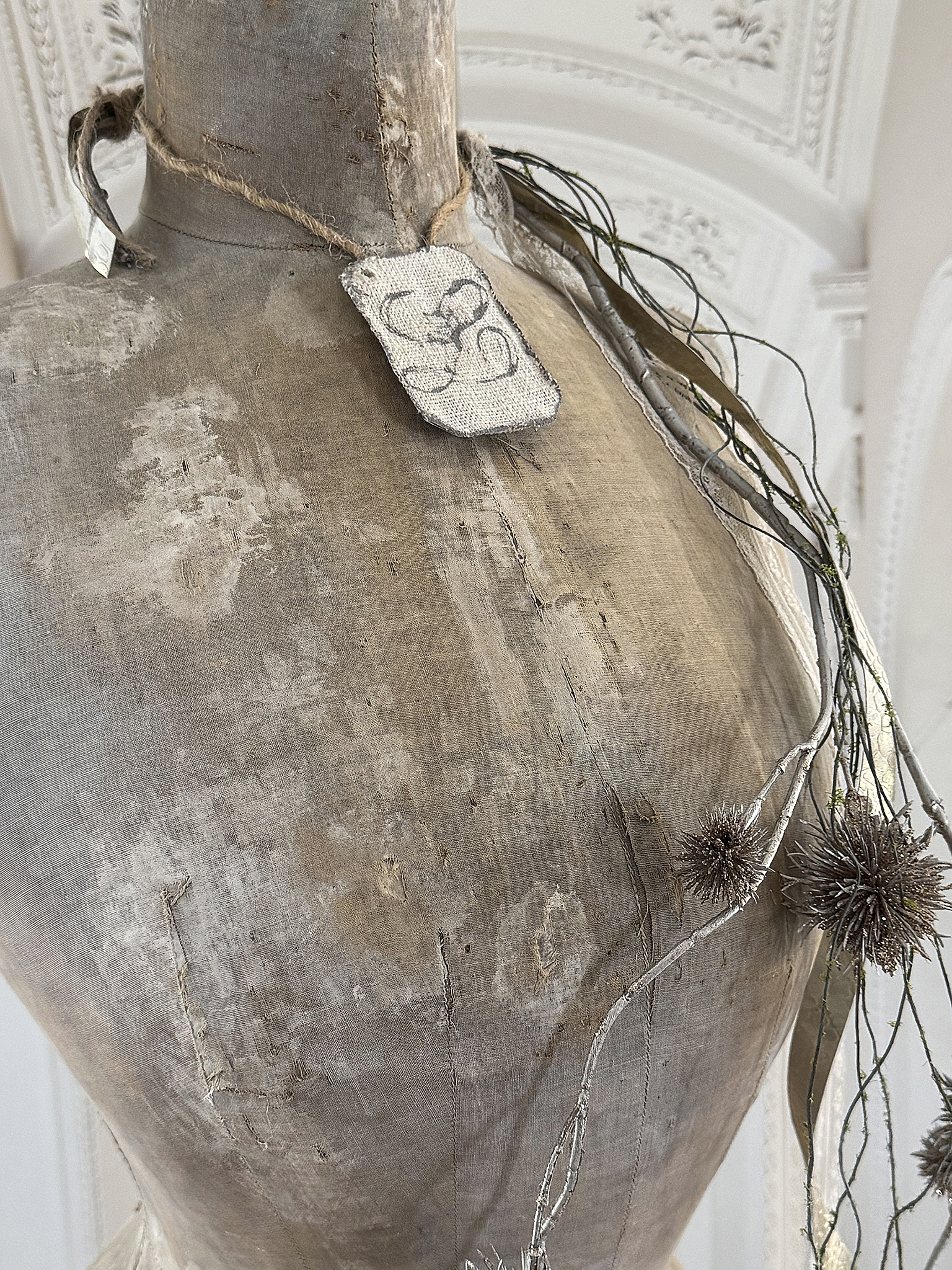  Antike Schneiderpuppe Taubenbrust/Wespentaille***