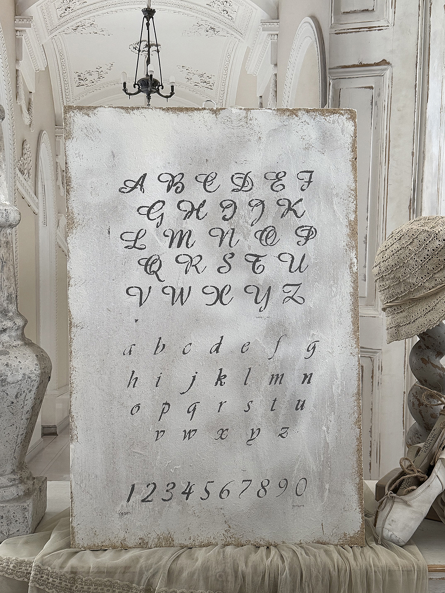 Charmantes Shabby-Holzbild „ABC“ 2***
