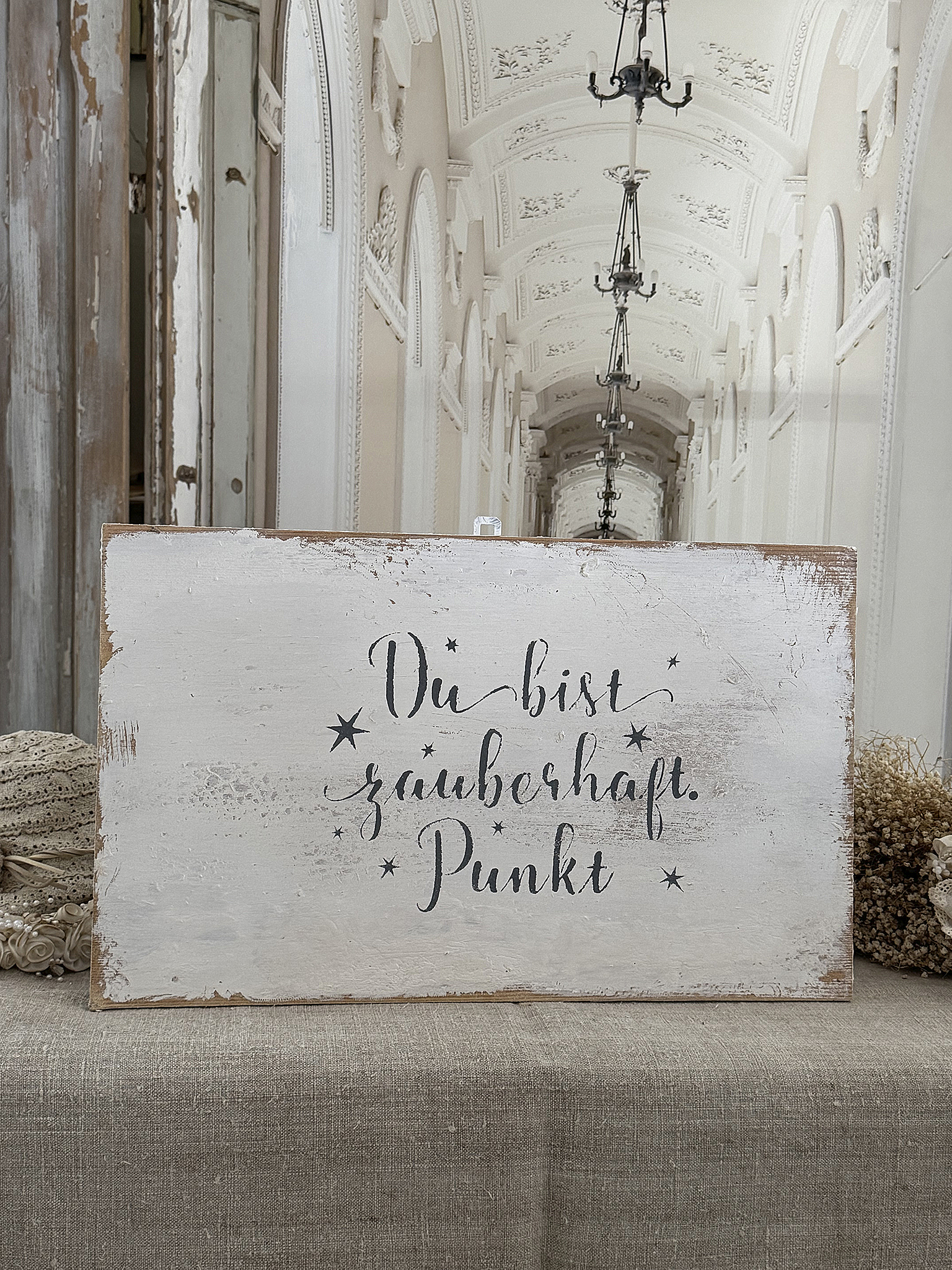 Charmantes Shabby-Holz Bild Zauberhaft***