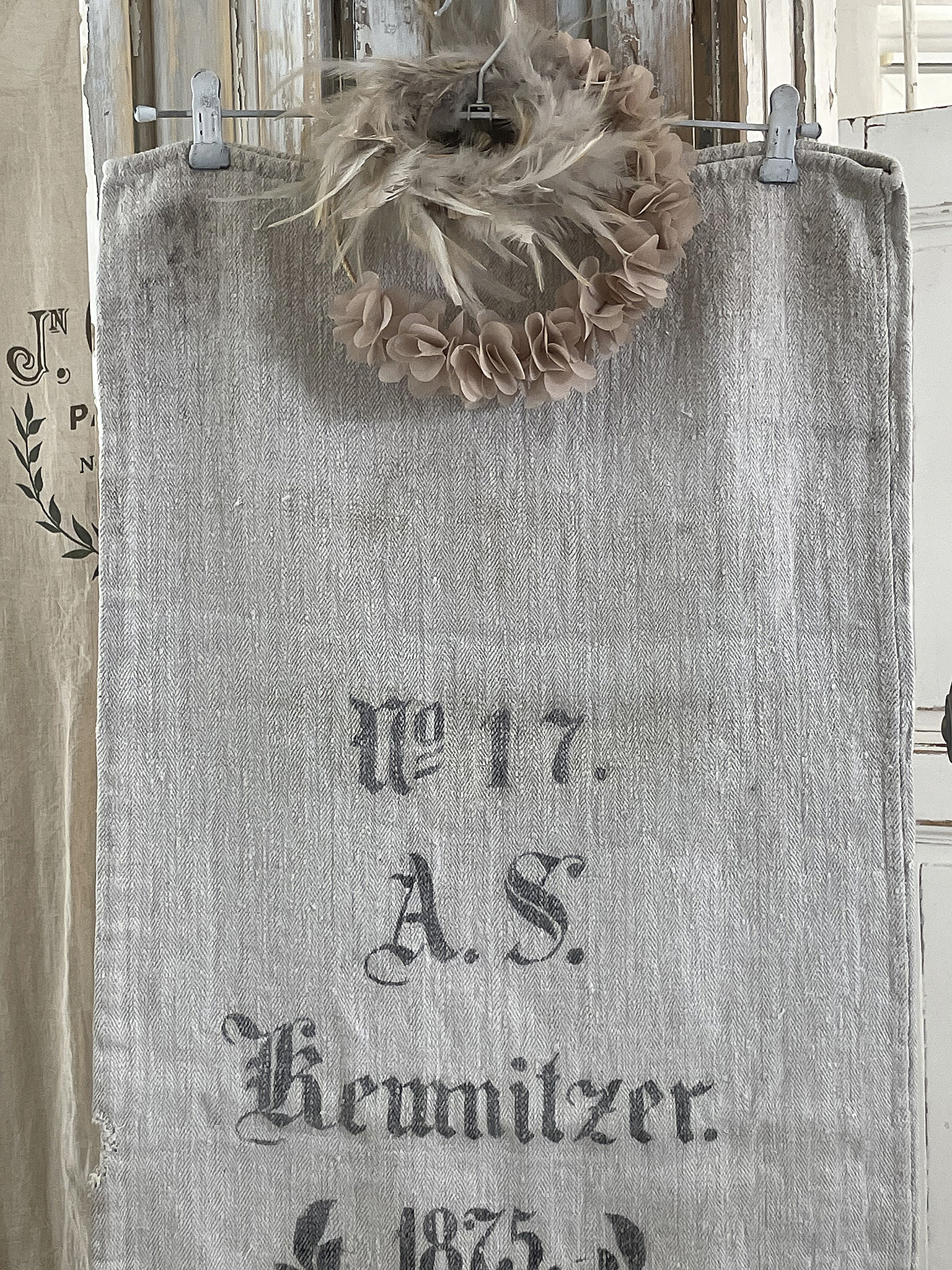 Antiker heller Leinensack/ Mehlsack 1875*** Antiker heller Leinensack/ Mehlsack 1875***