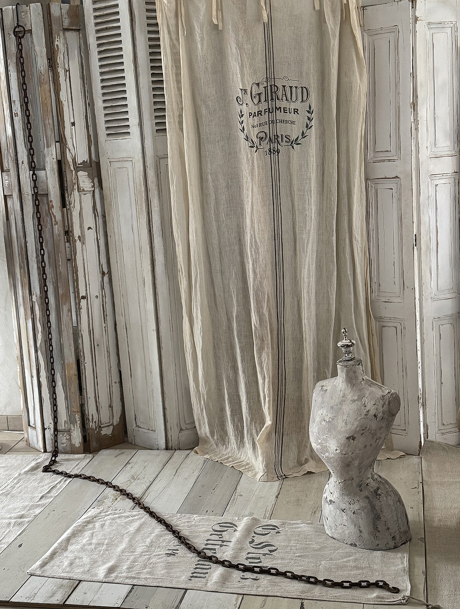 Alte Gliederkette 4,20 m | Natureisen | Originalpatina | Industrial Vintage***