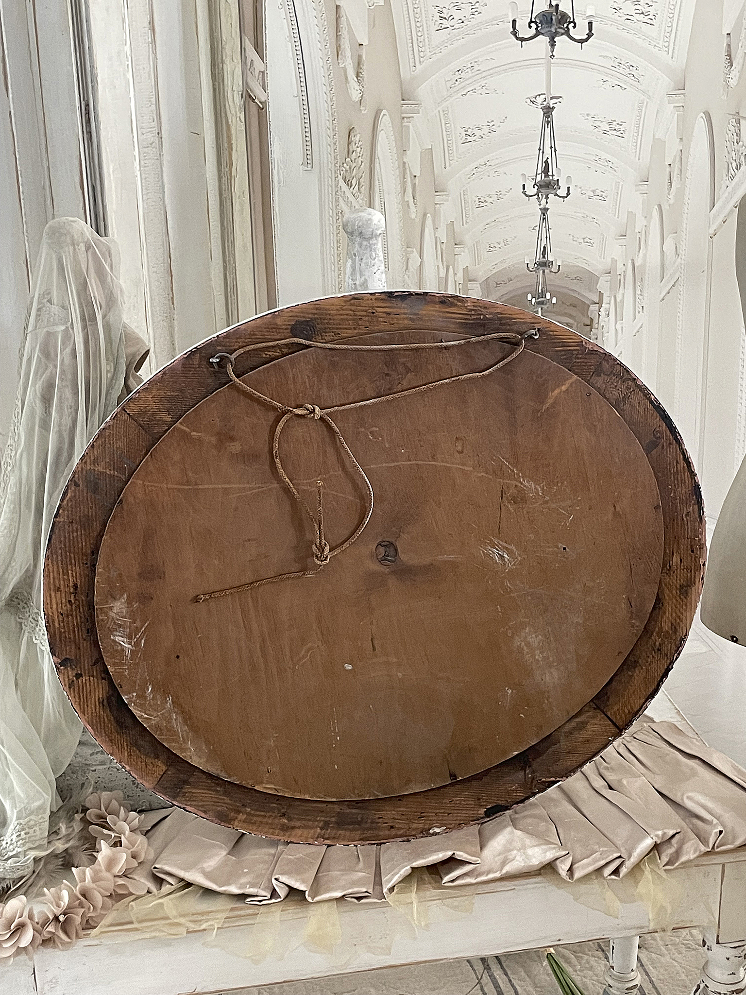 Reserviert! Antiker ovaler Shabby Spiegel *** Reserviert! Antiker ovaler Shabby Spiegel ***