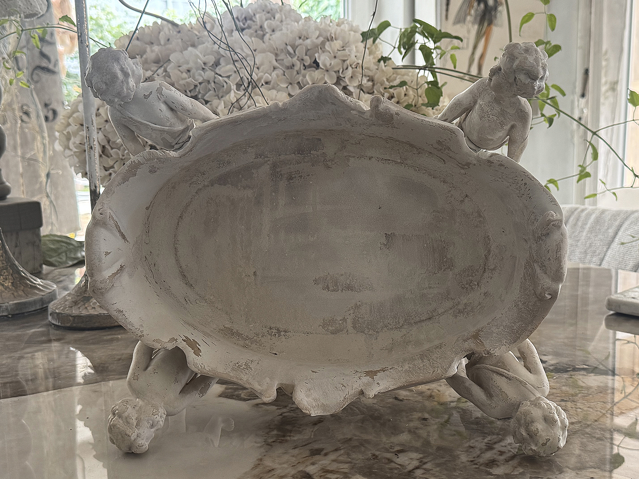 Wunderschöne Shabby-Chic-Jardinière mit Putten – romantisches Rokoko-Flair***