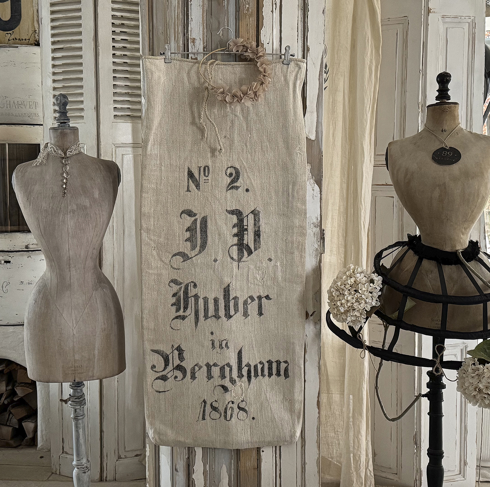 Herrlicher antiker Mehlsack von 1868***