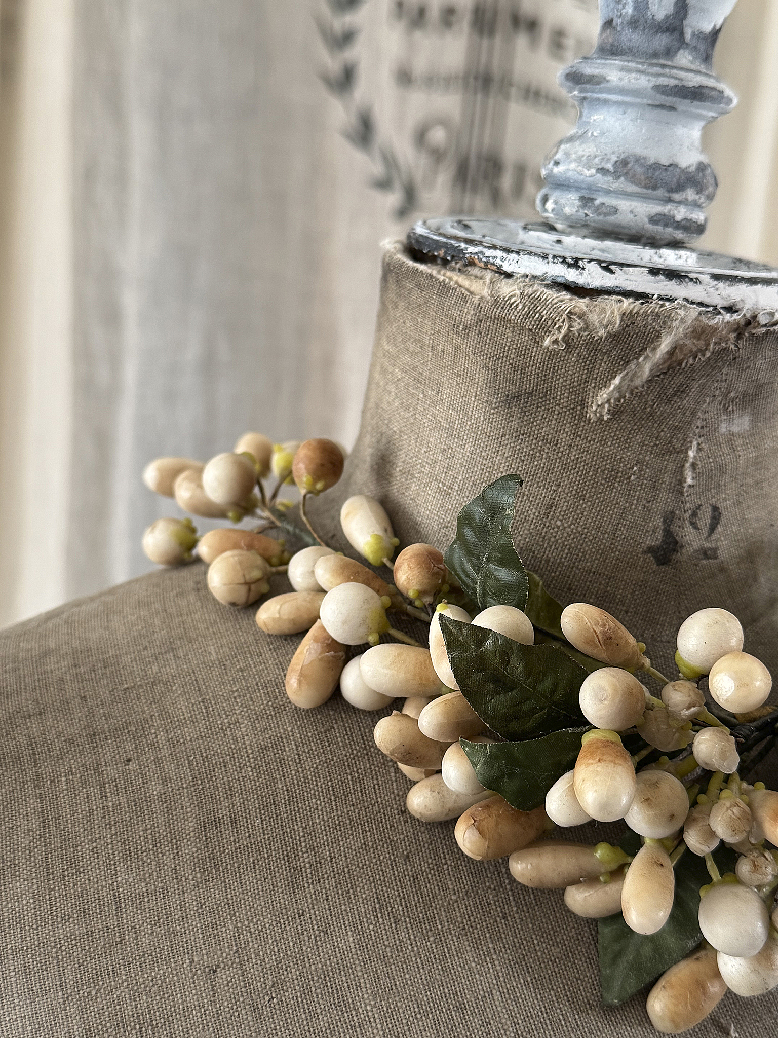 Reserviert! Antiker Brautkranz aus Wachs-Orangenblüten – zarter Hochzeitsschmuck um 1900***