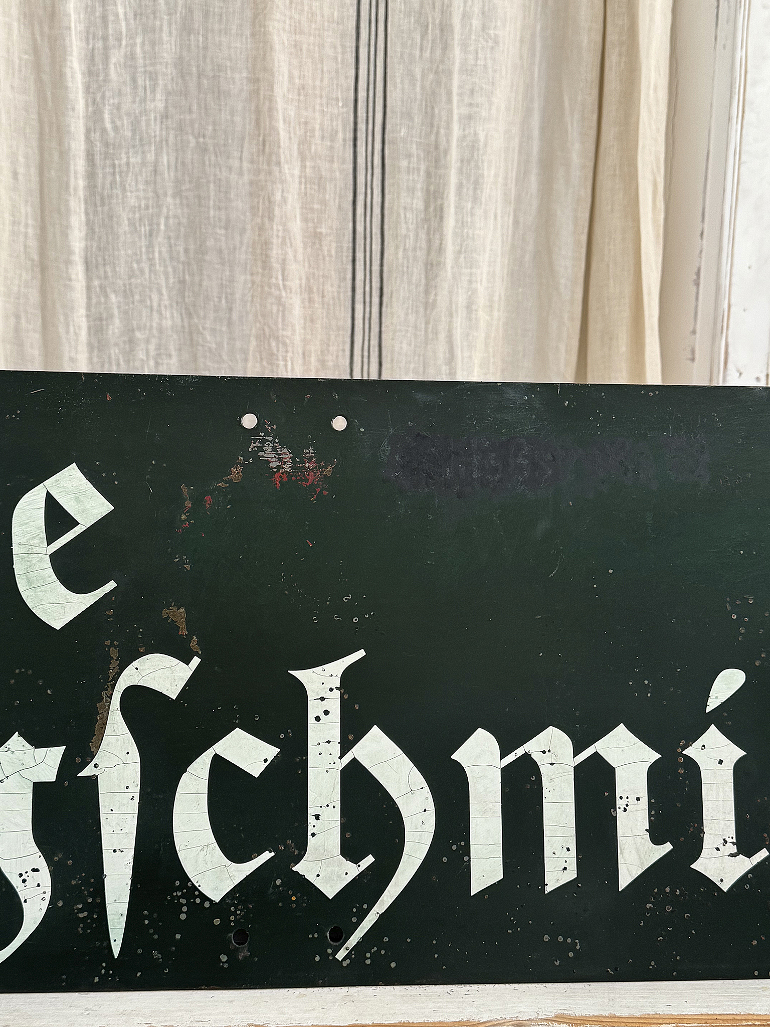 Altes großes Eisenschild „Alte Burgschmiede“ – selten & imposant***