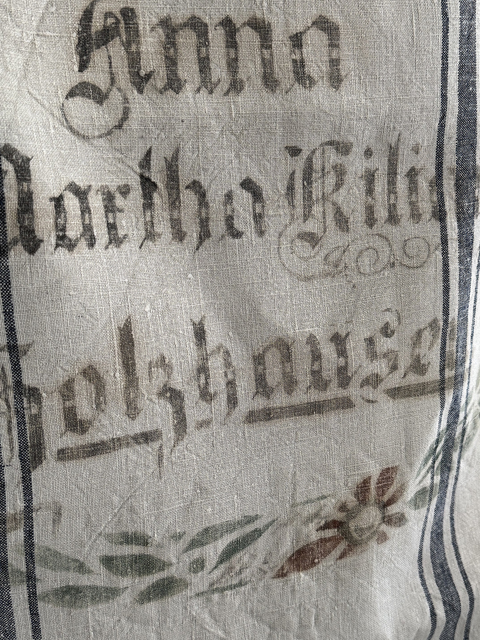  Antiker Mehlsack von 1919-No.2/Blütenkranz***