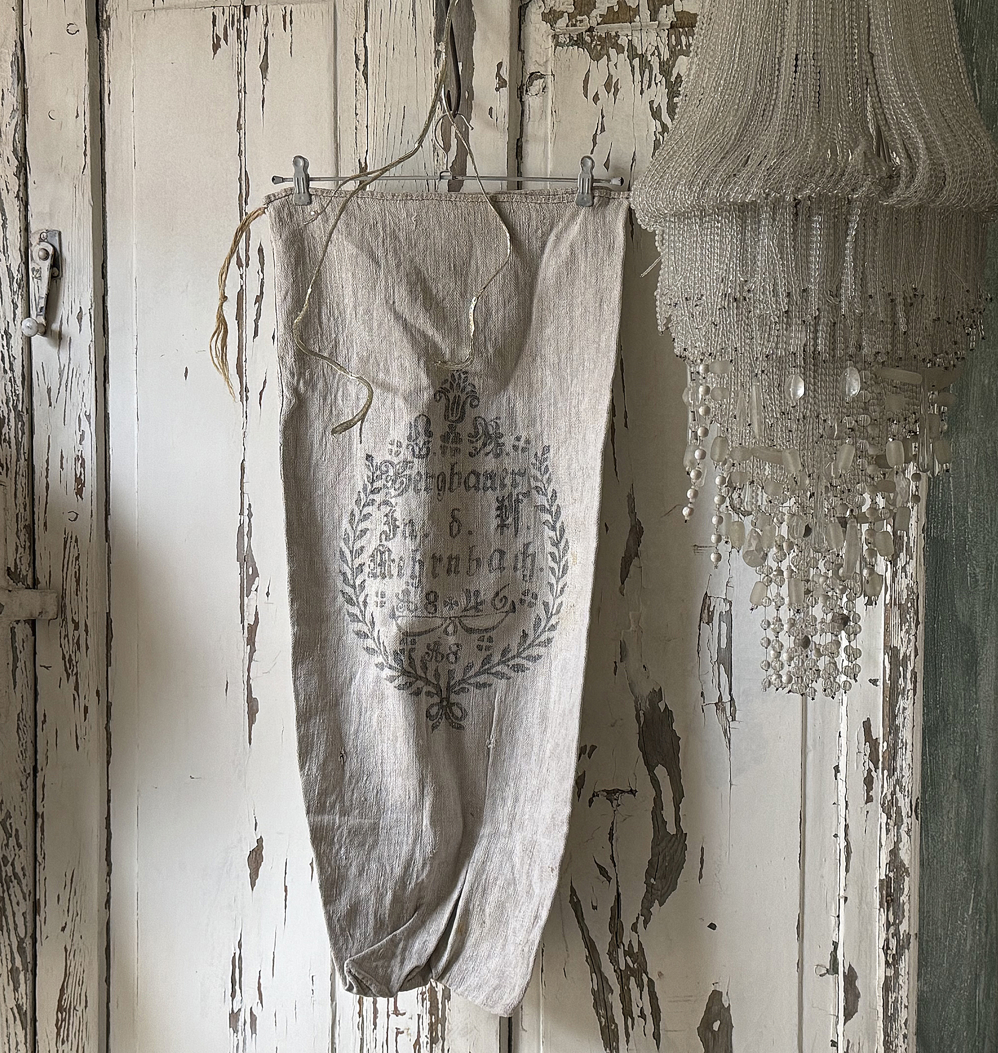 Antiker kleiner Leinensack/ Mehlsack 1846***