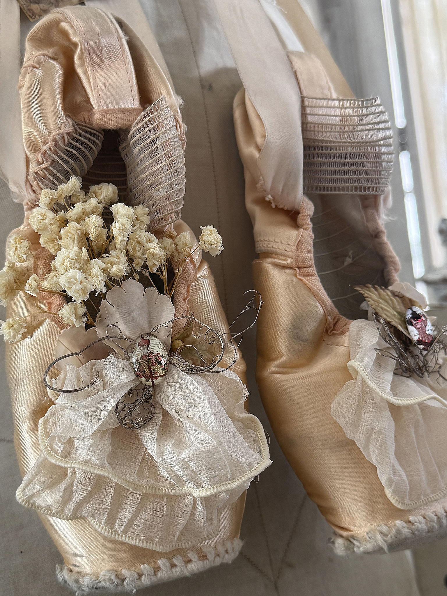 Romantisches Vintage-Gehänge aus alten Ballettschuhen 2***