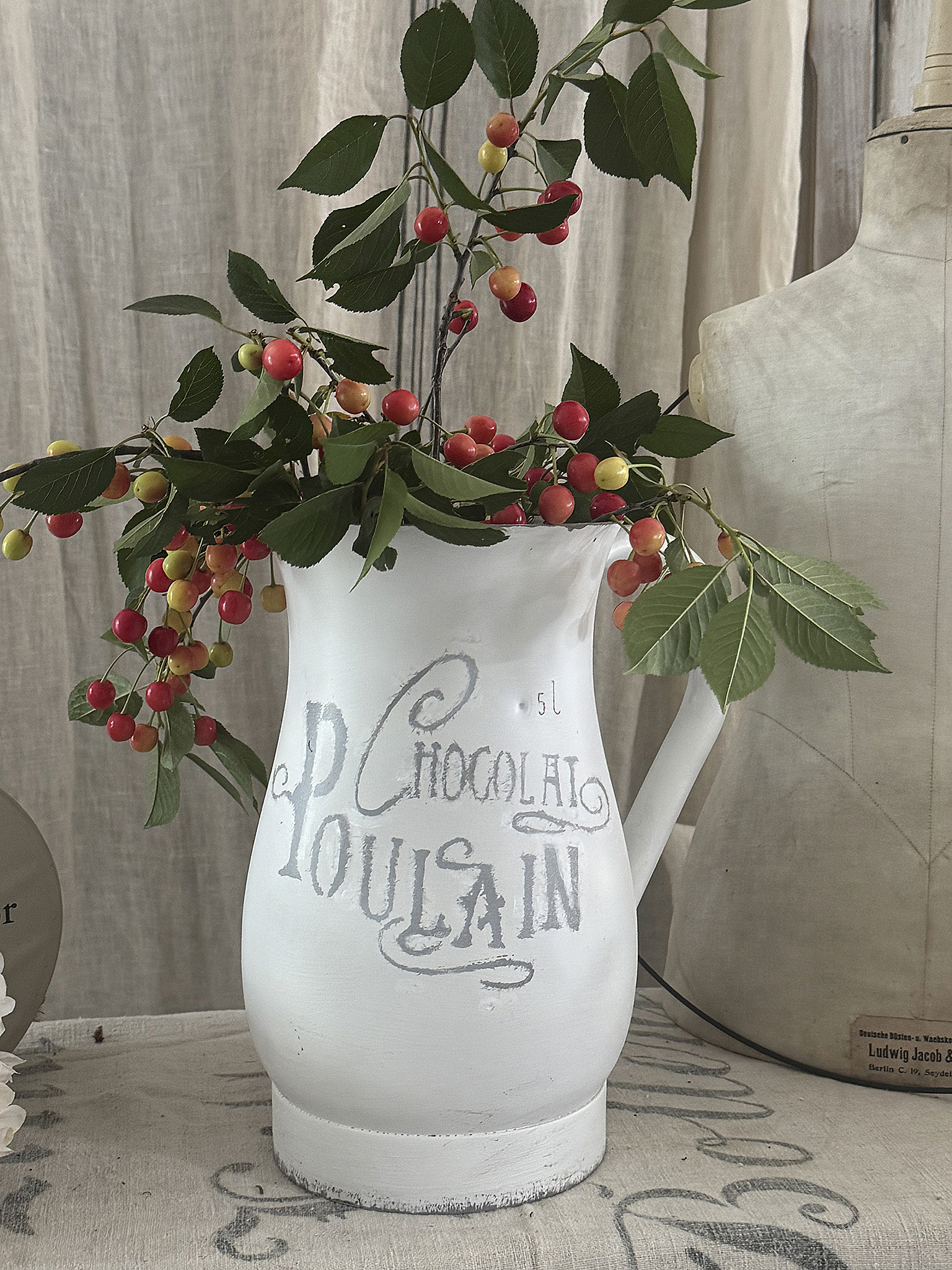 Alte 5-Liter-Metallkanne im französischen Shabby***