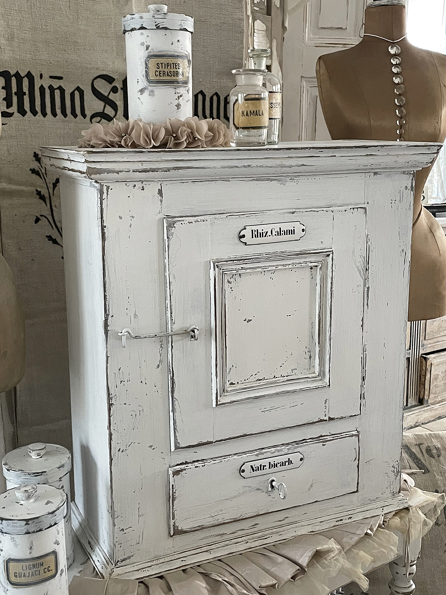  Antiker Apothekerschrank Shabby/Brocante***