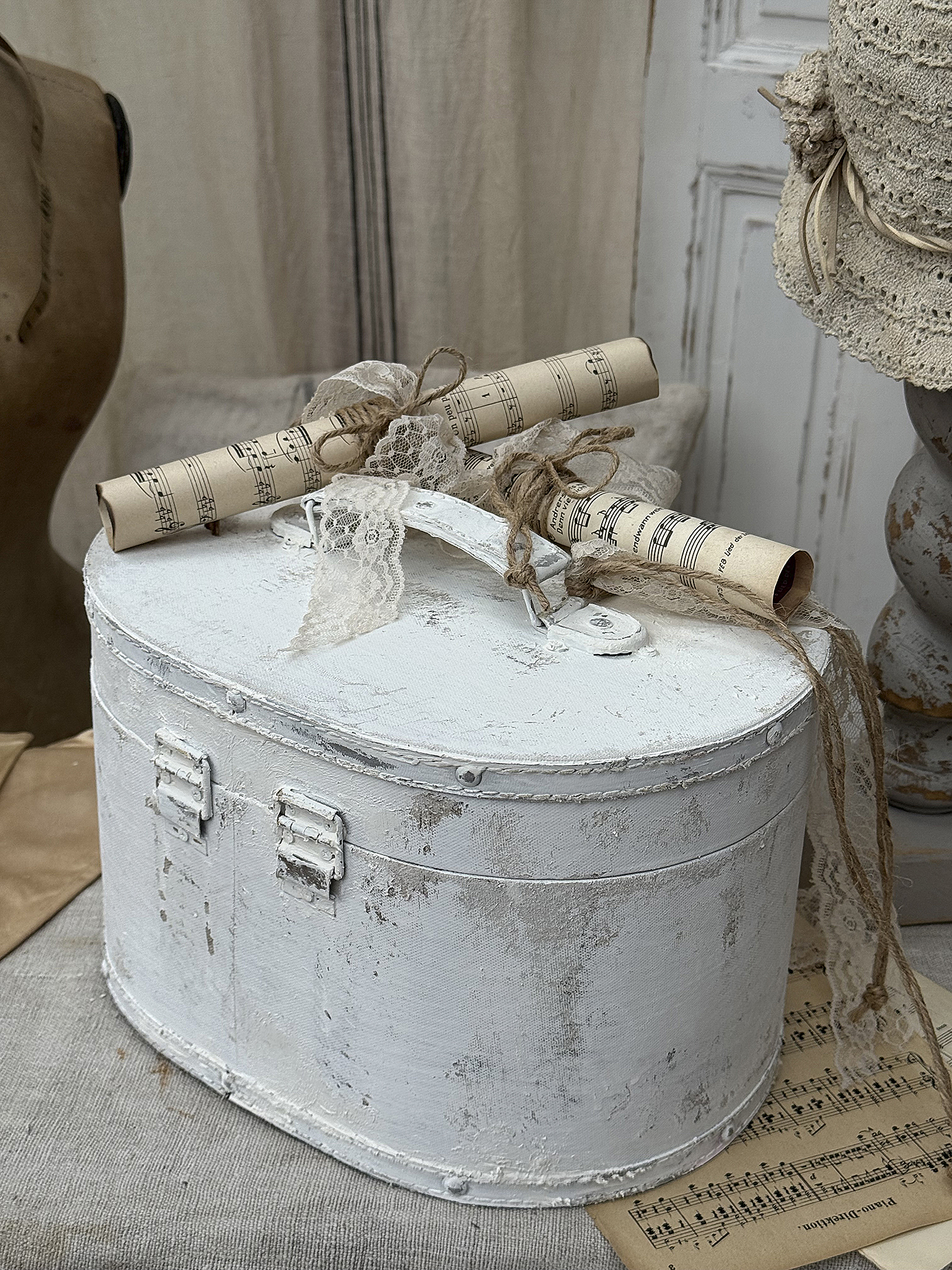   Hutkoffer-Shabby Brocante***