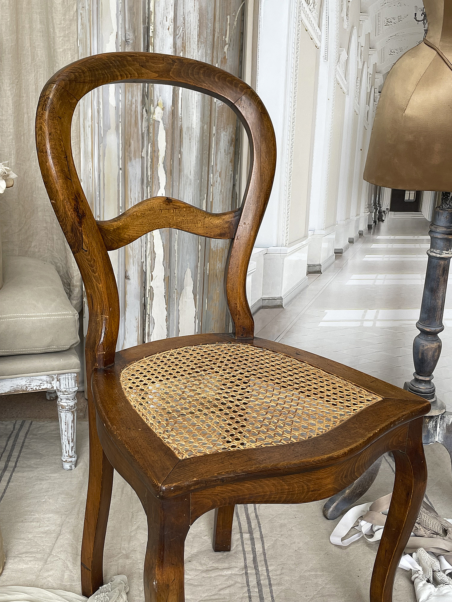 Louis-Philippe-Stuhl mit Wienergeflecht***