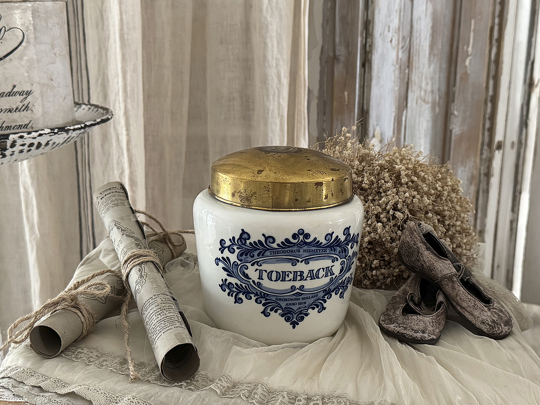 Alte Tabakdose Delft Blue***