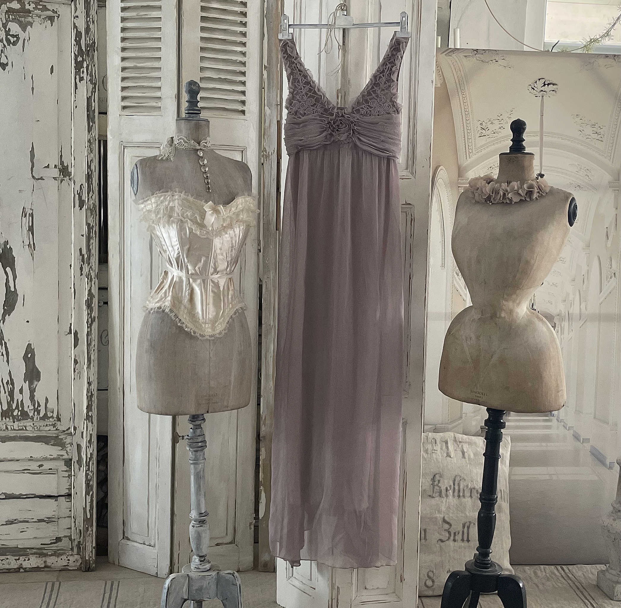 Altes Vintagekleid Rosenholz***