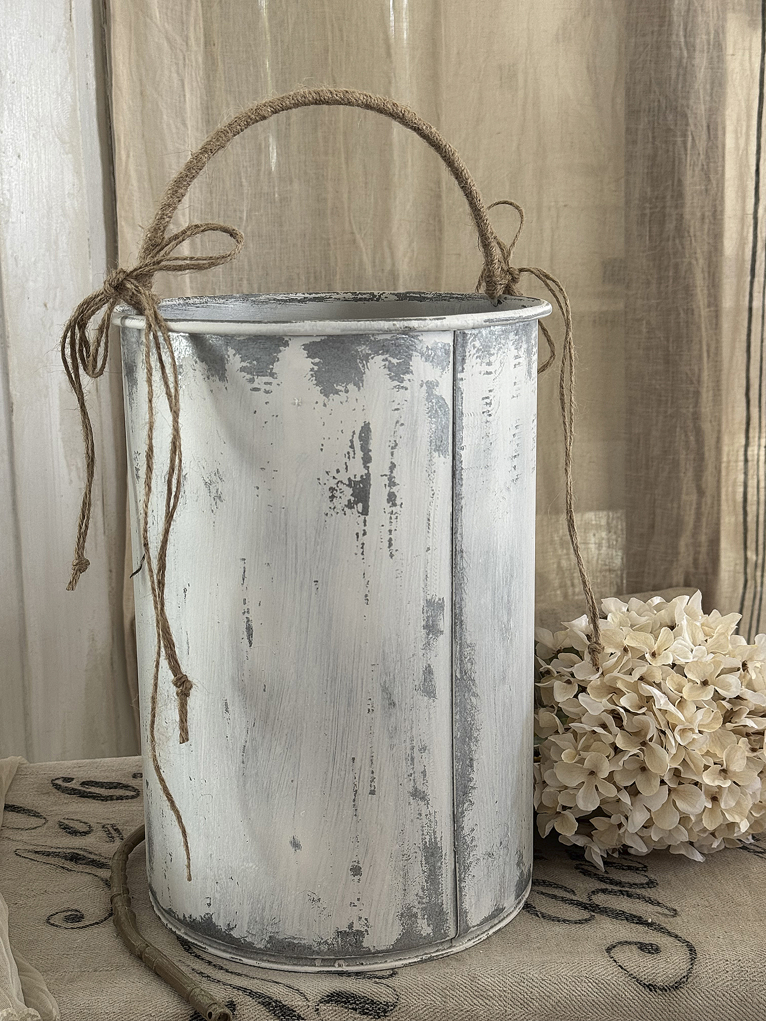  Alter Zinkeimer mit Henkel Requisites