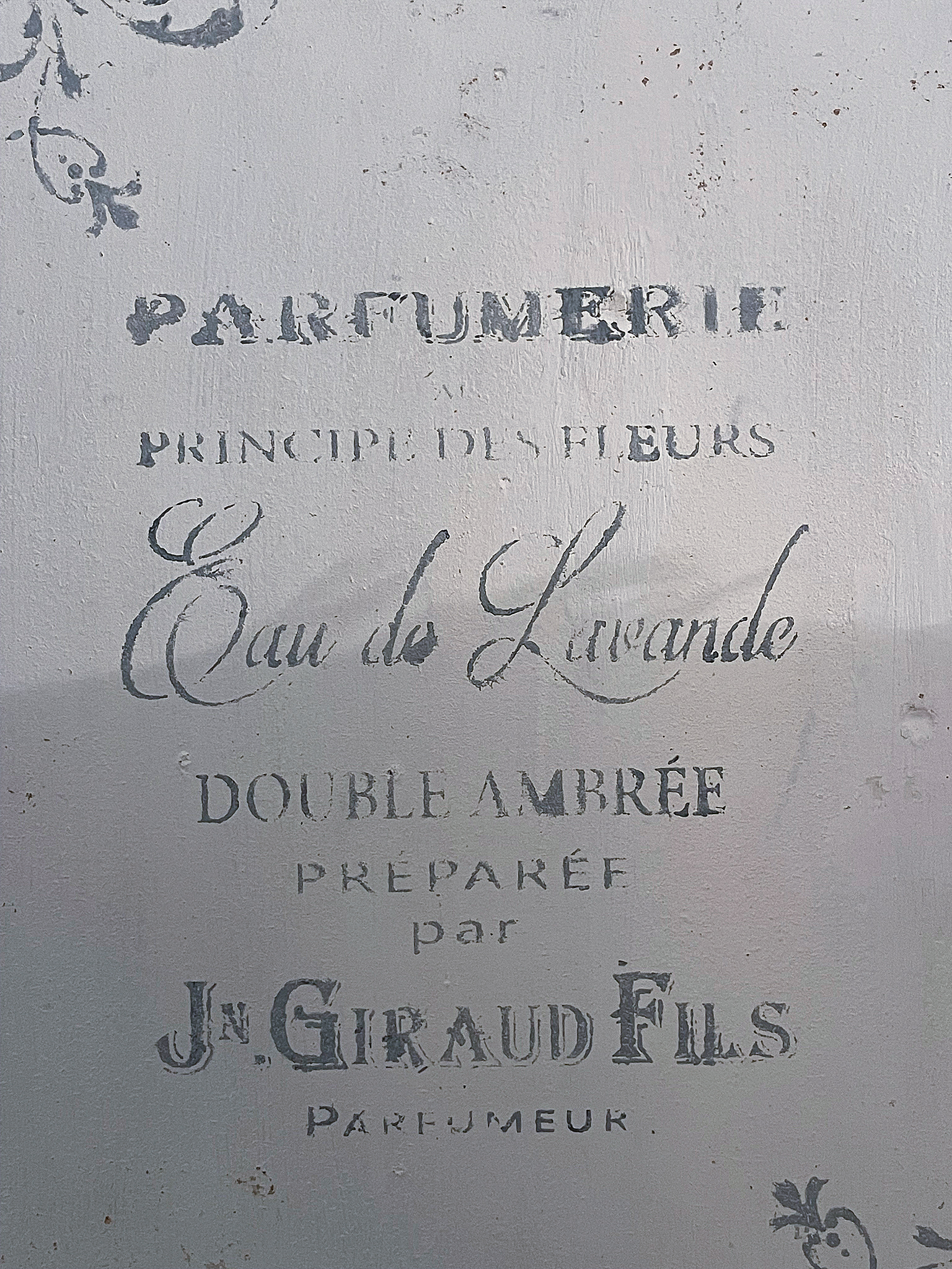 Eau de Lavande Parfumerie J. Giraud Fils Vintage Parfüm Etikett von J. Giraud Fils für Eau de Lavande