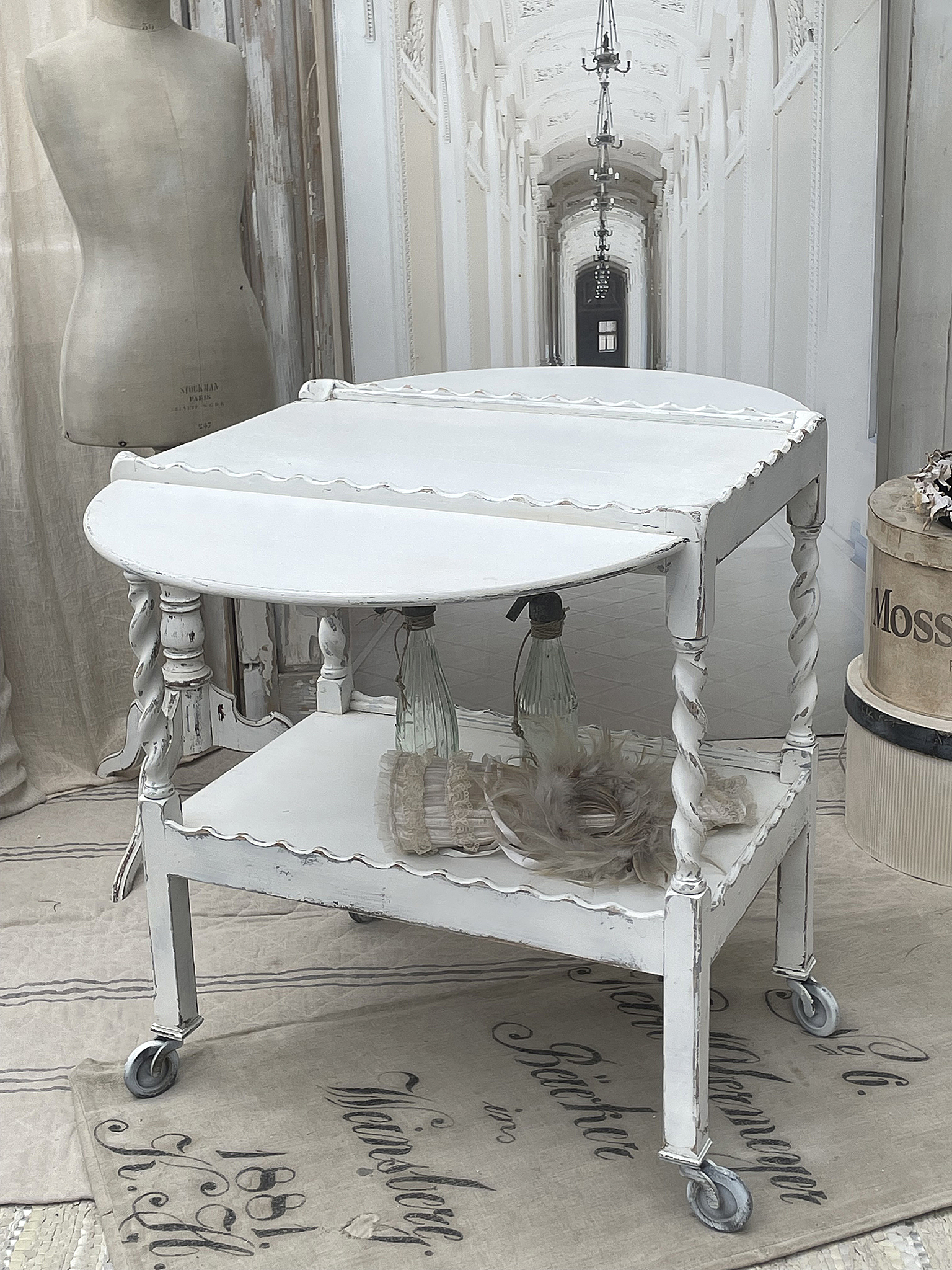 Antiker Klapp/Servierwagen Shabby***