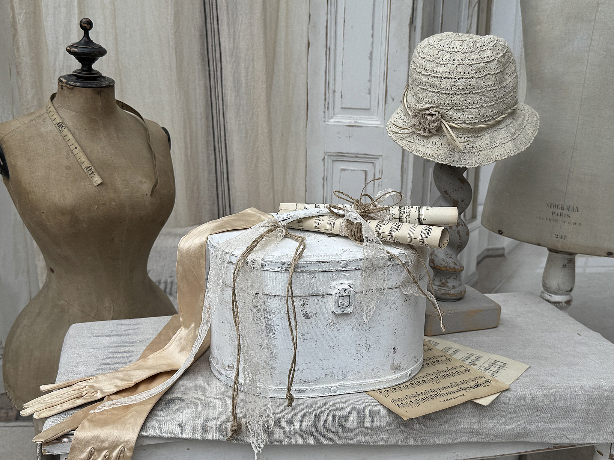   Hutkoffer-Shabby Brocante***