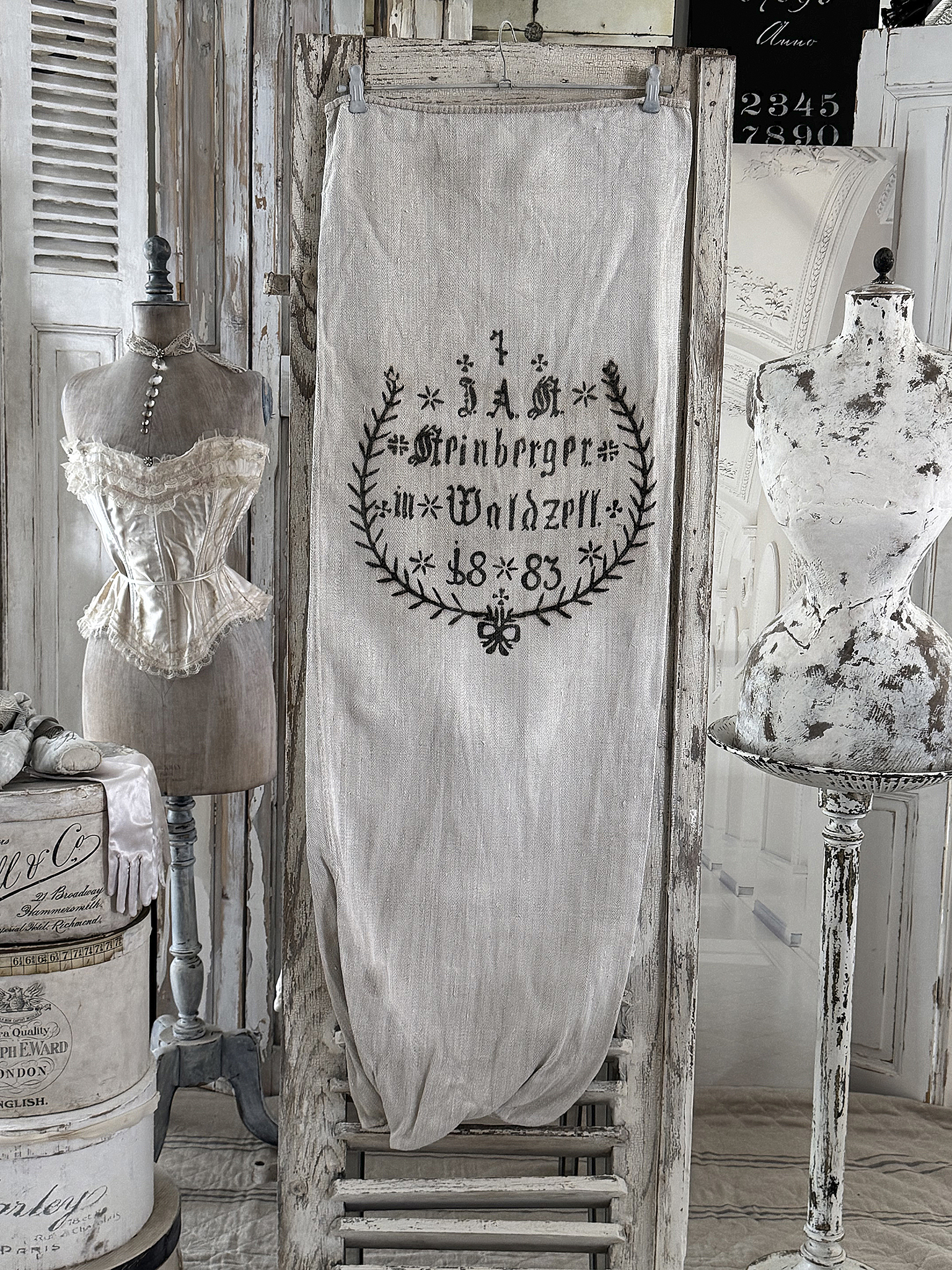 Historischer Leinensack von 1883 mit Originaldruck***