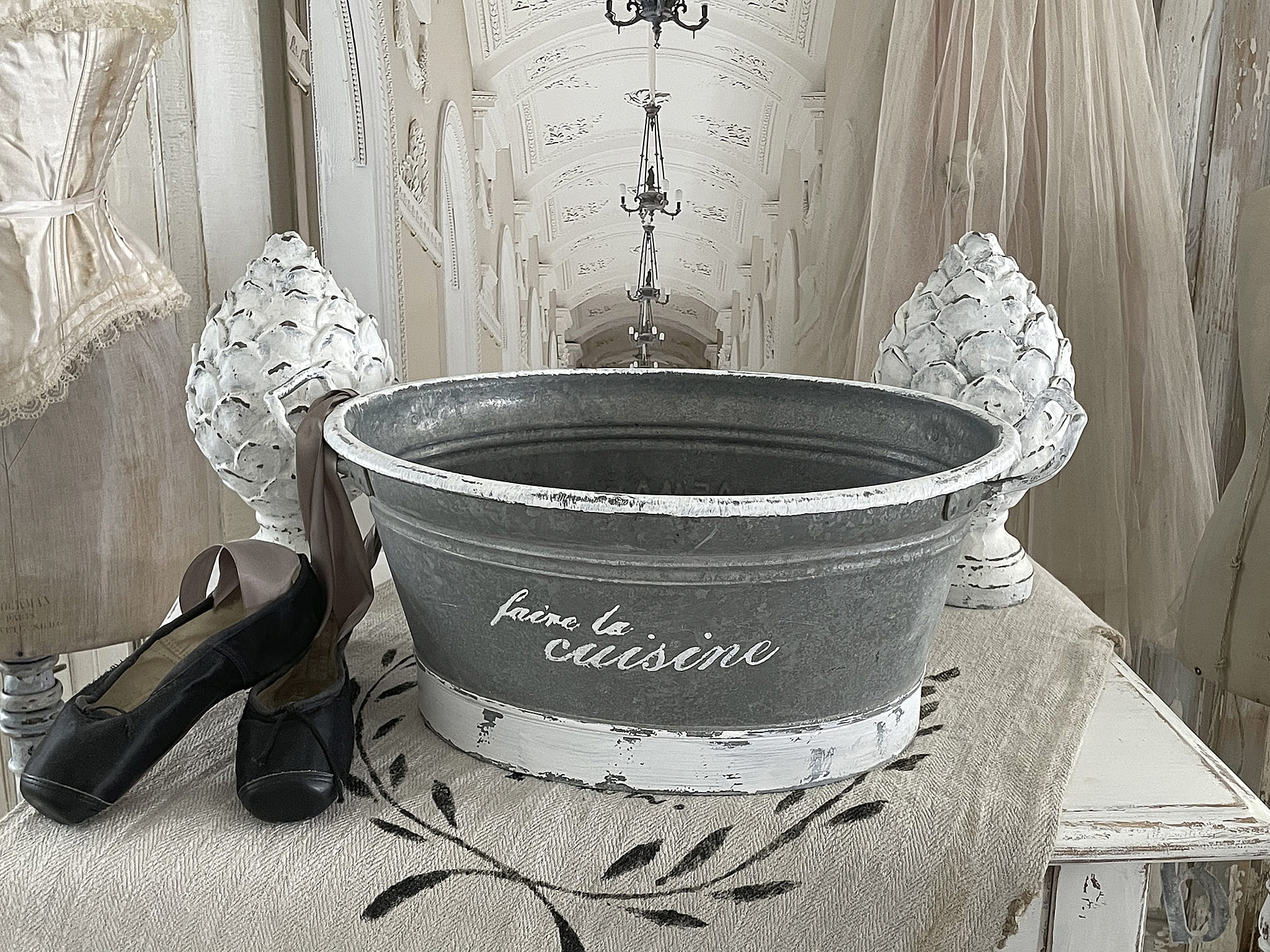 Süße alte Zinkwanne La Cuisine