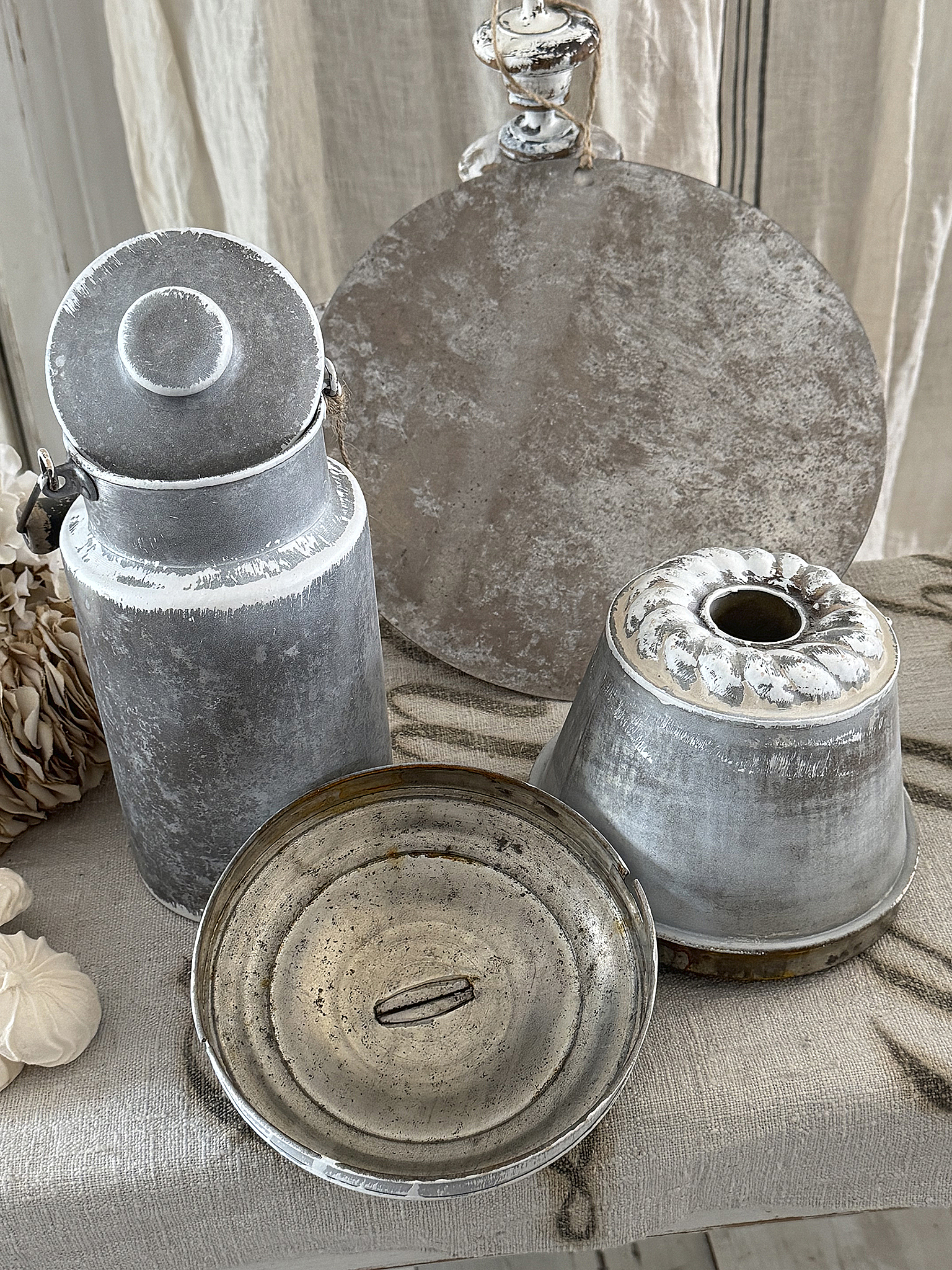 Vintage Küchen-Deko aus Metall – nostalgisches Trio mit Charme***