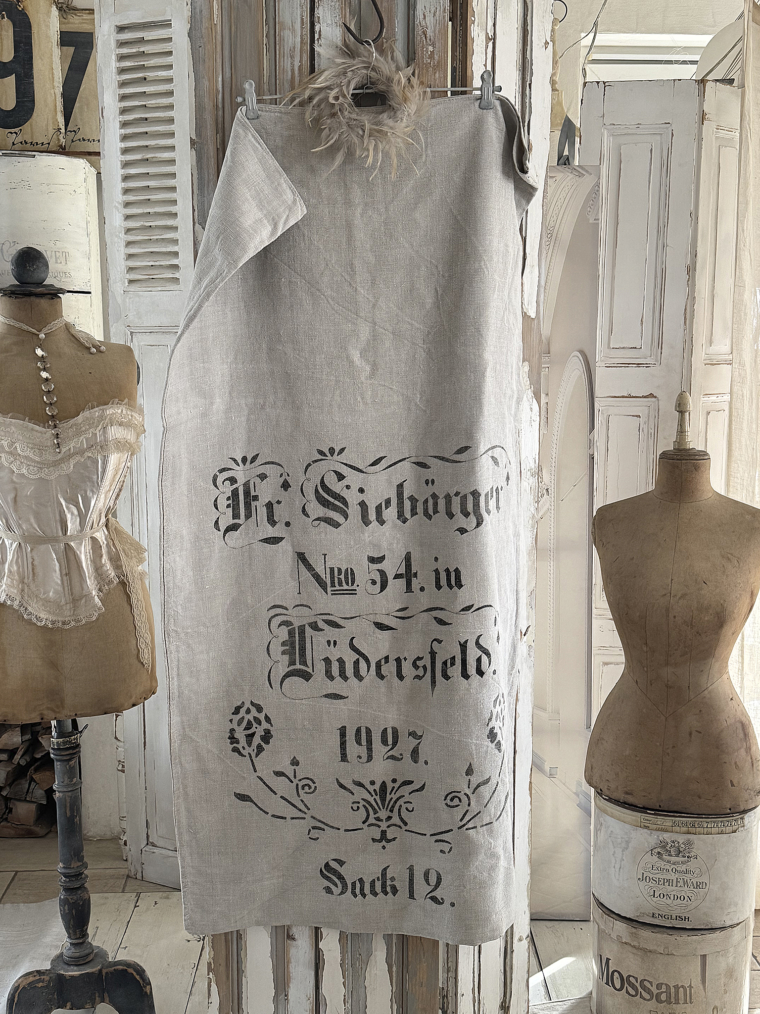 Alter Leinensack von 1927 – Originaldruck & zeitlose Authentizität***