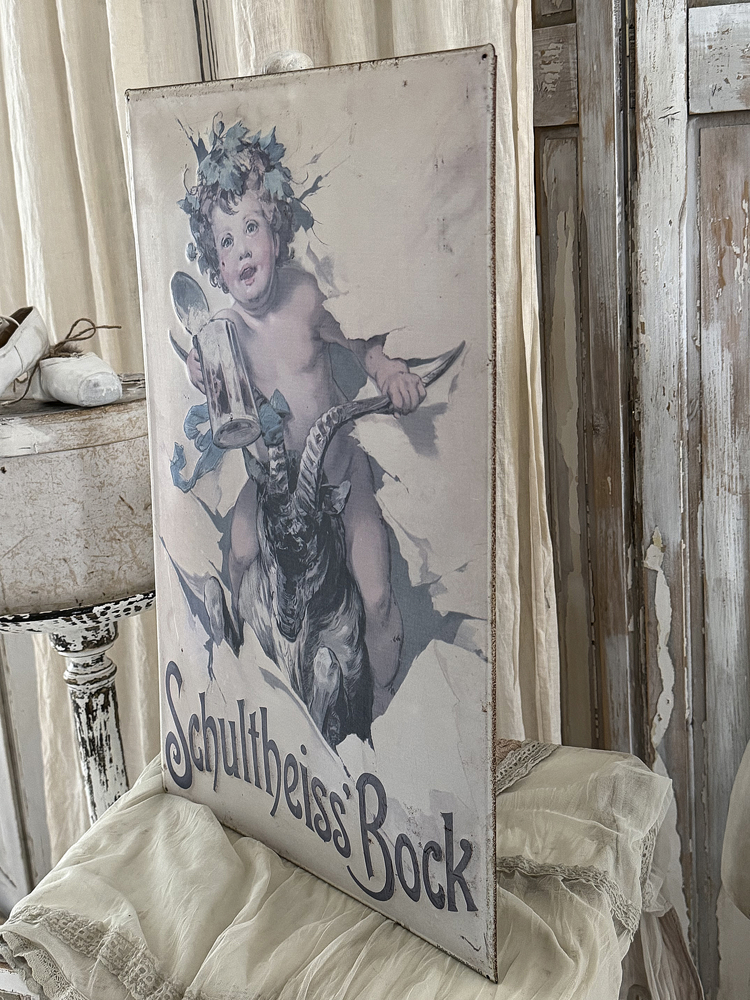 Blechschild 70er Jahre - Brauerei Schultheiss Bock***