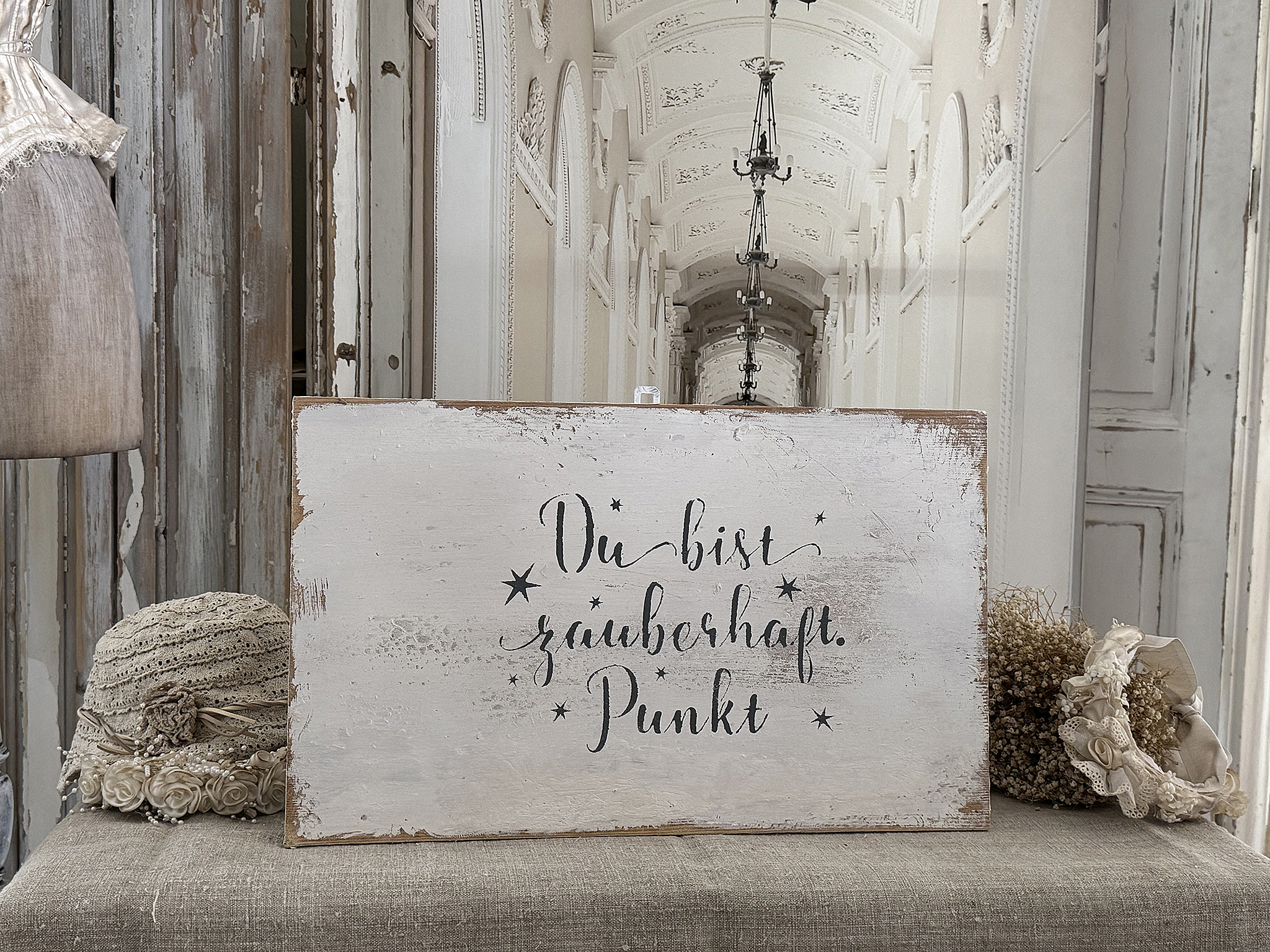 Charmantes Shabby-Holz Bild Zauberhaft***