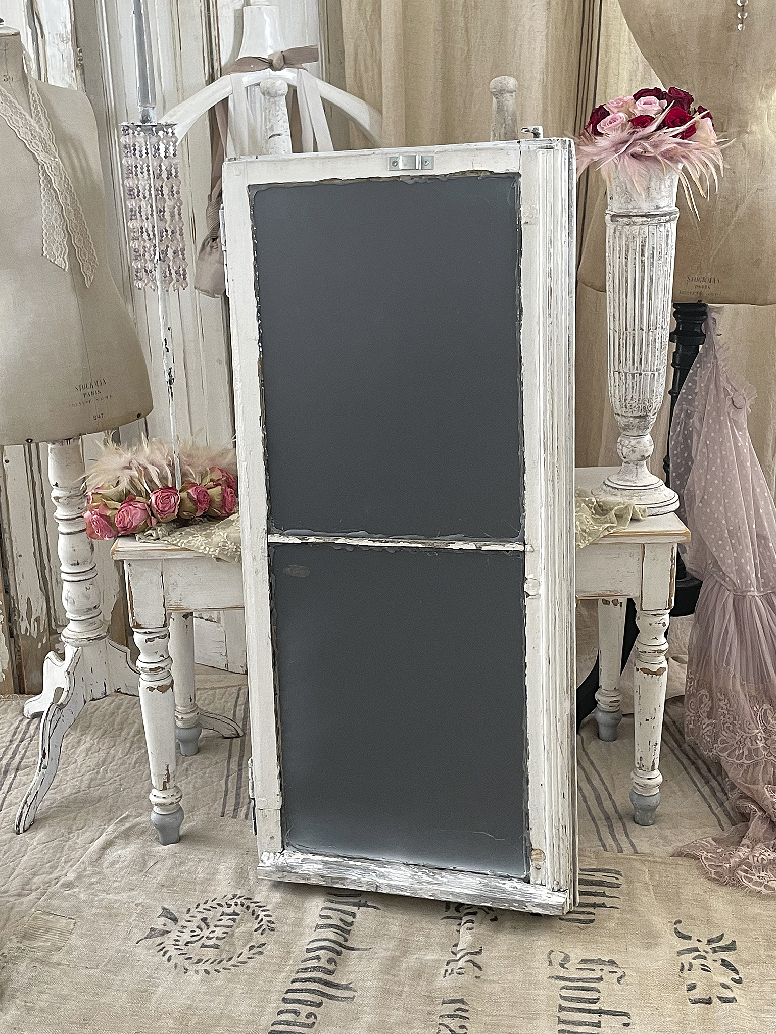 Antikes Sprossen/Spiegelfenster mit Pendelgriff *** Antikes Sprossen/Spiegelfenster mit Pendelgriff ***