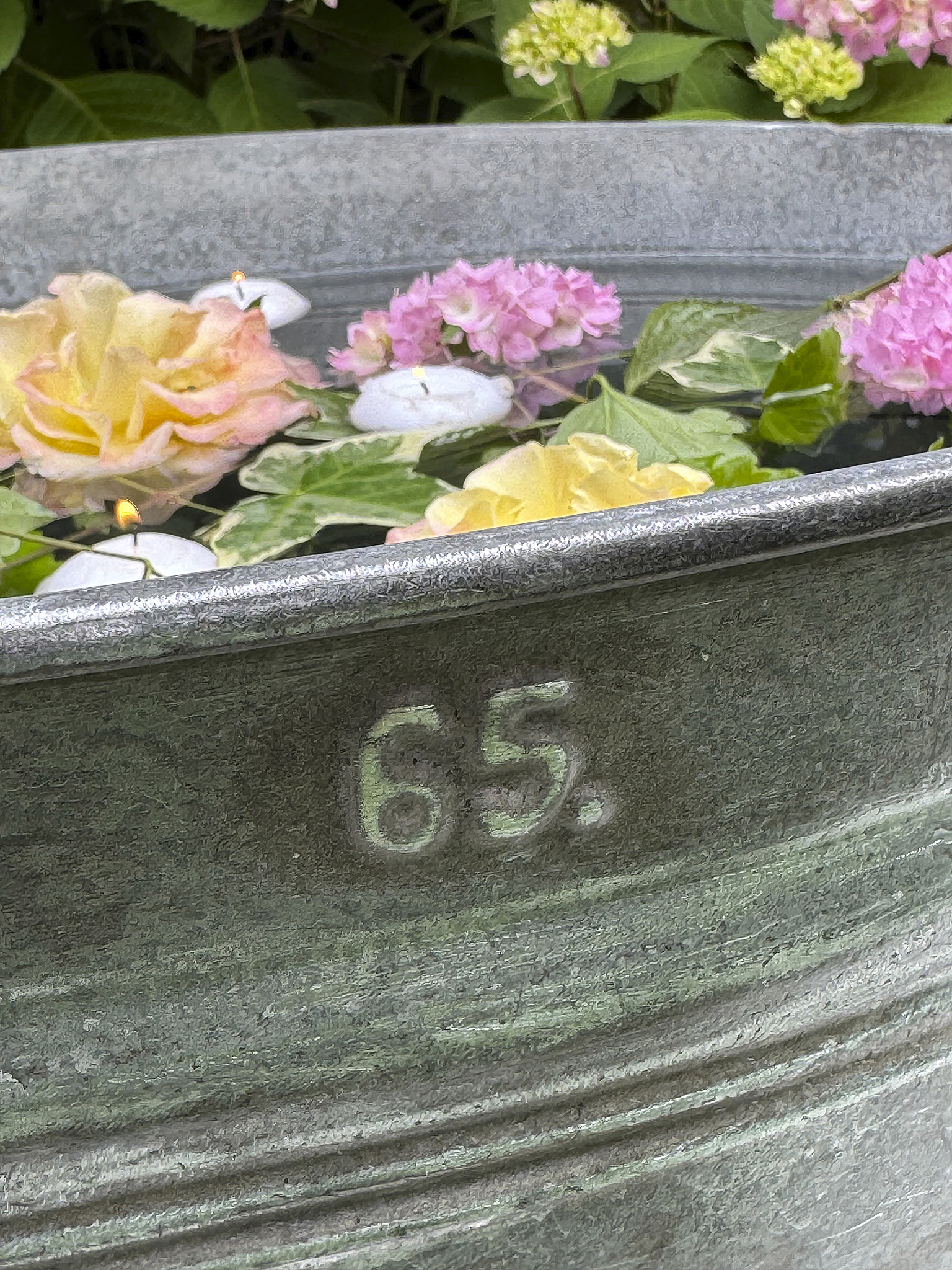 Alte Zinkwanne mit authentischer Patina – 65Liter***