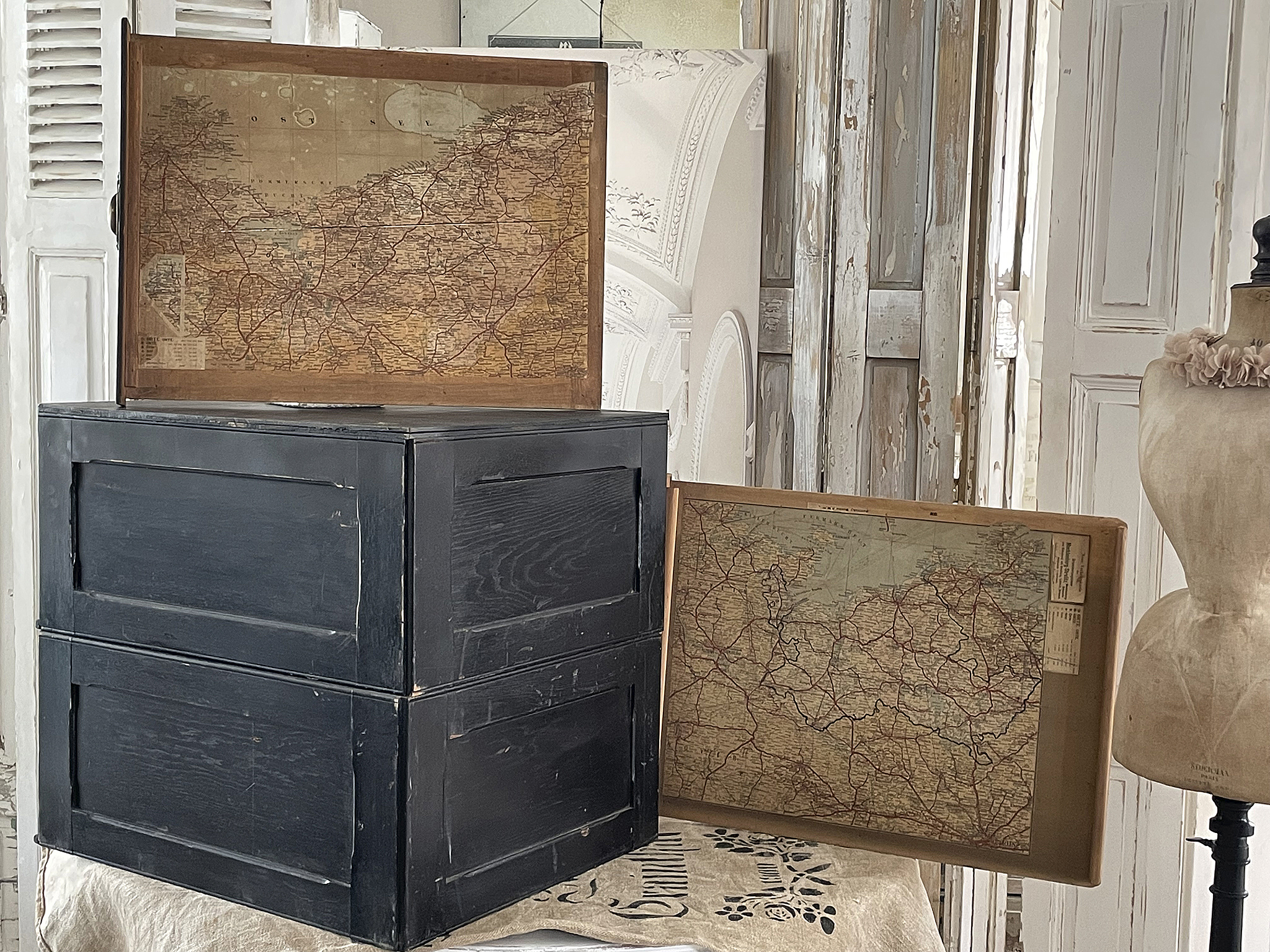 Antiker Planschrank Liebhaberstück***