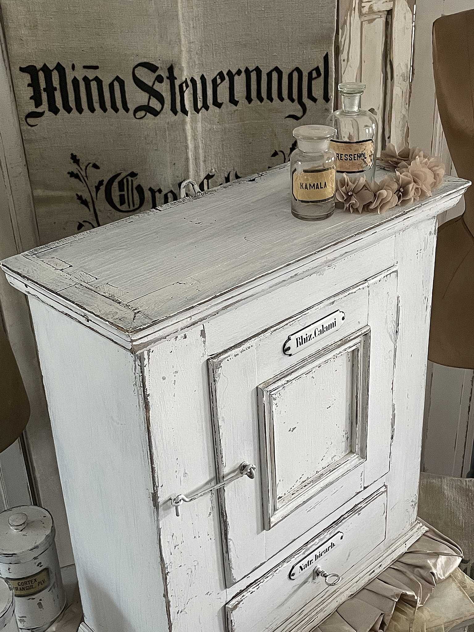  Antiker Apothekerschrank Shabby/Brocante***