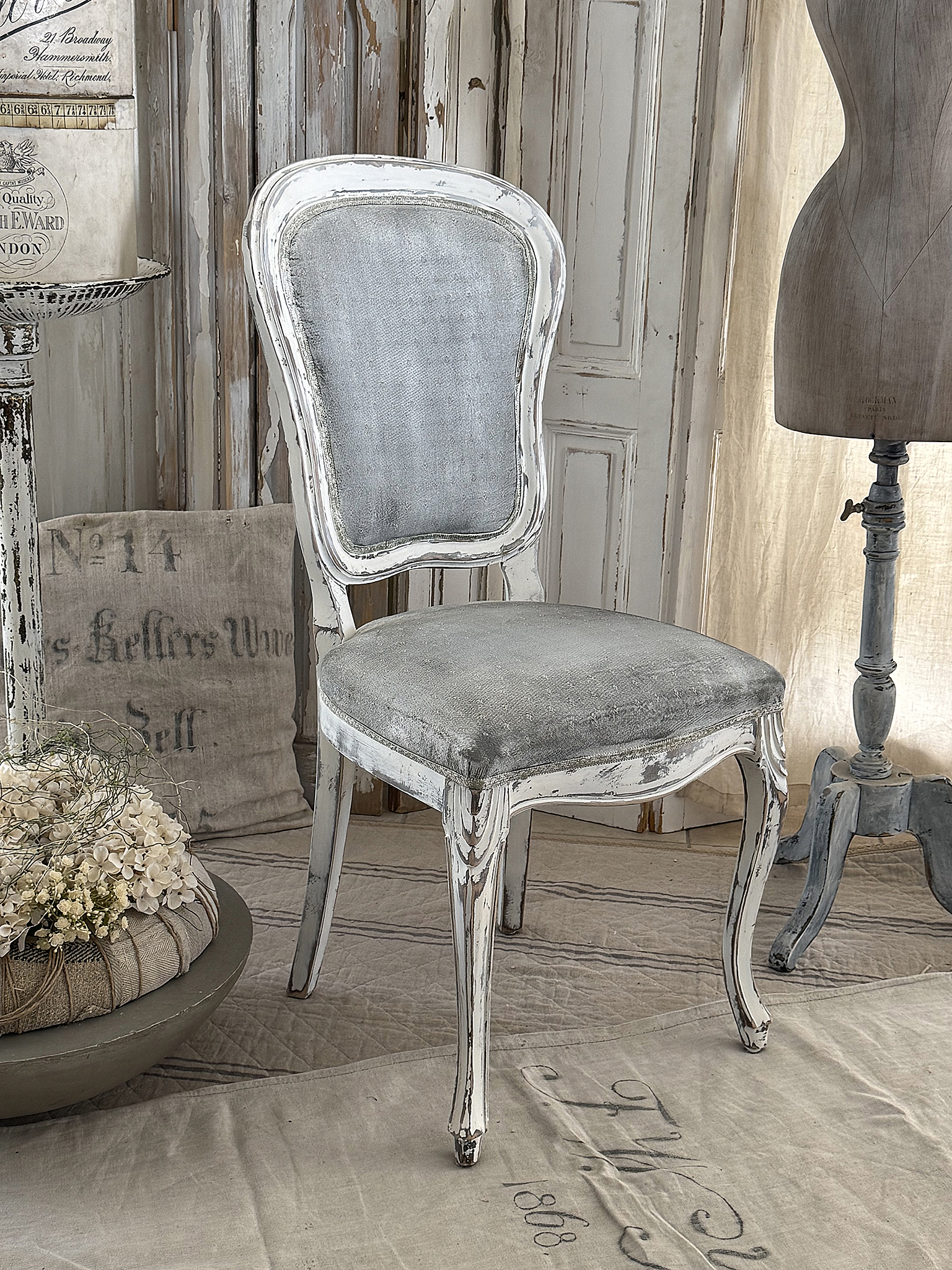  Wertiger Chippendale-Stuhl Brocante***