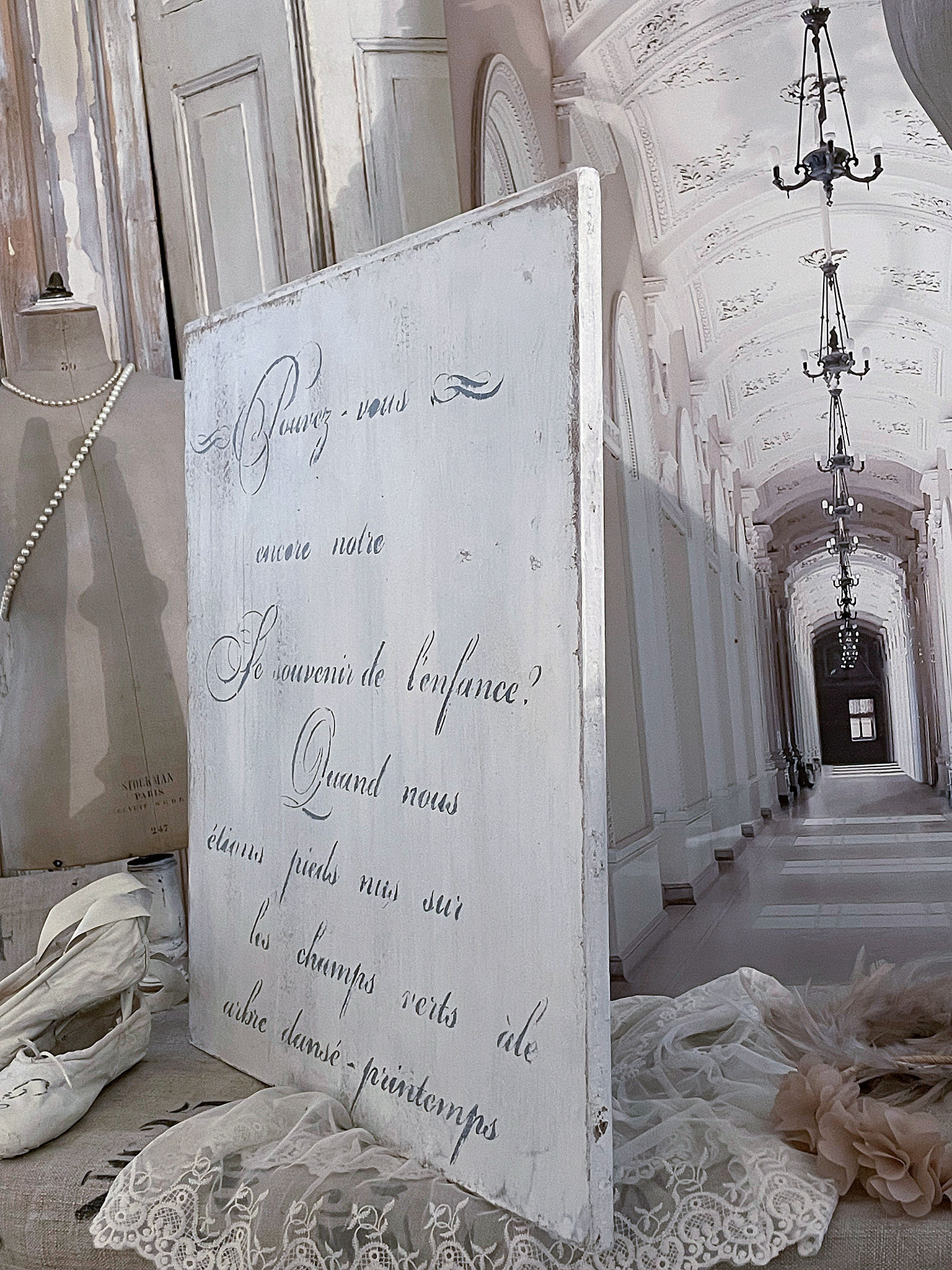 Großes Französisches Shabby-Bild***