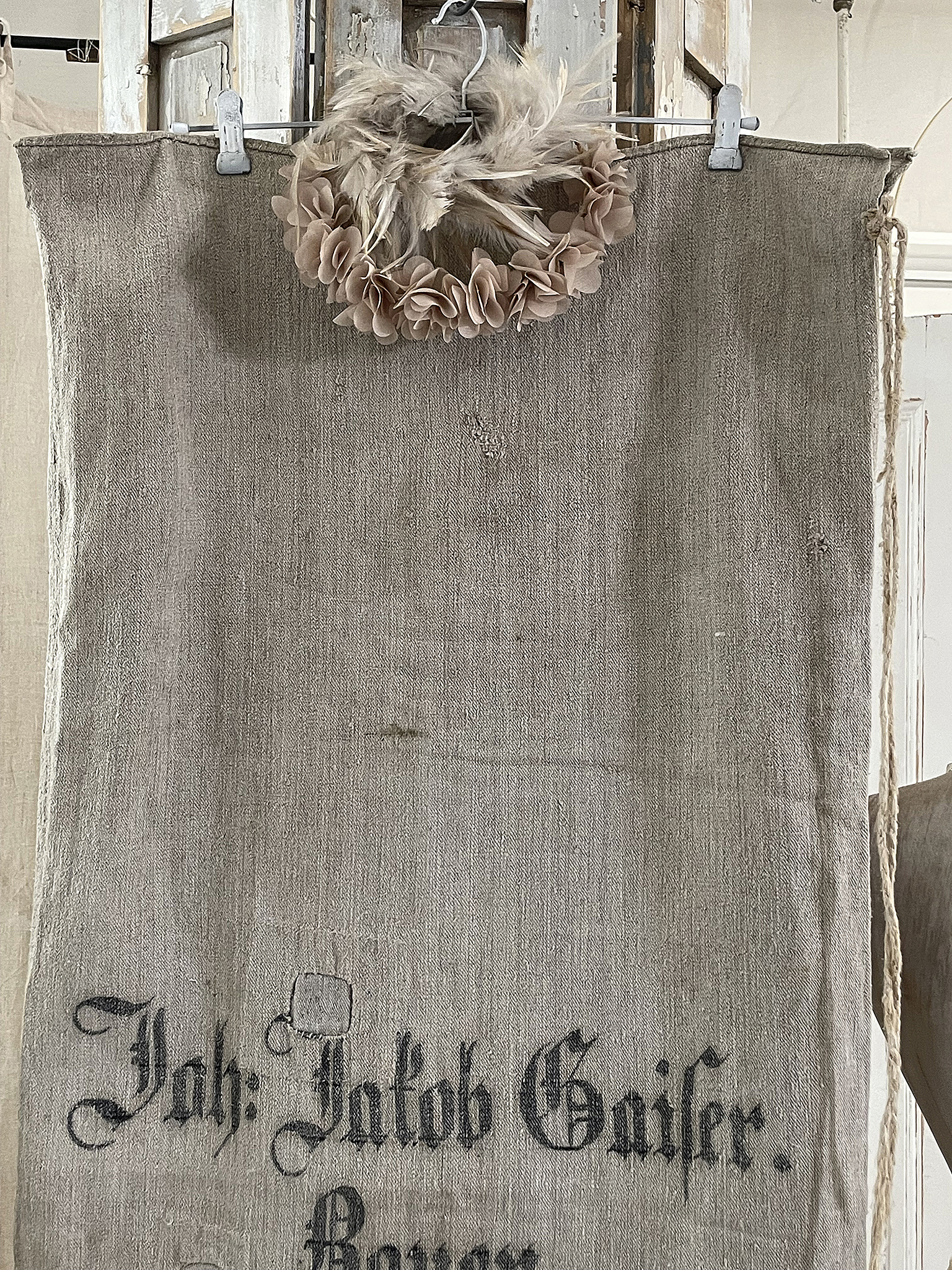 Antiker Leinensack/ Mehlsack 1878*** Antiker Leinensack/ Mehlsack 1878***