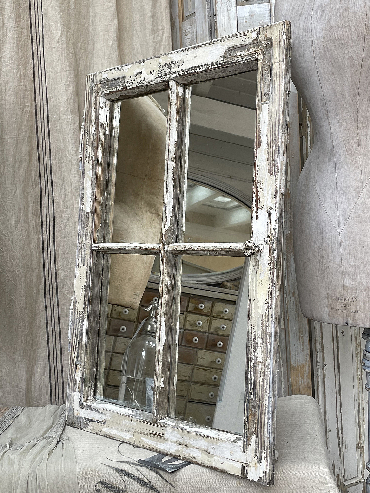 Brocante antikes Sprossen/Spiegelfenster*** Brocante antikes Sprossen/Spiegelfenster***