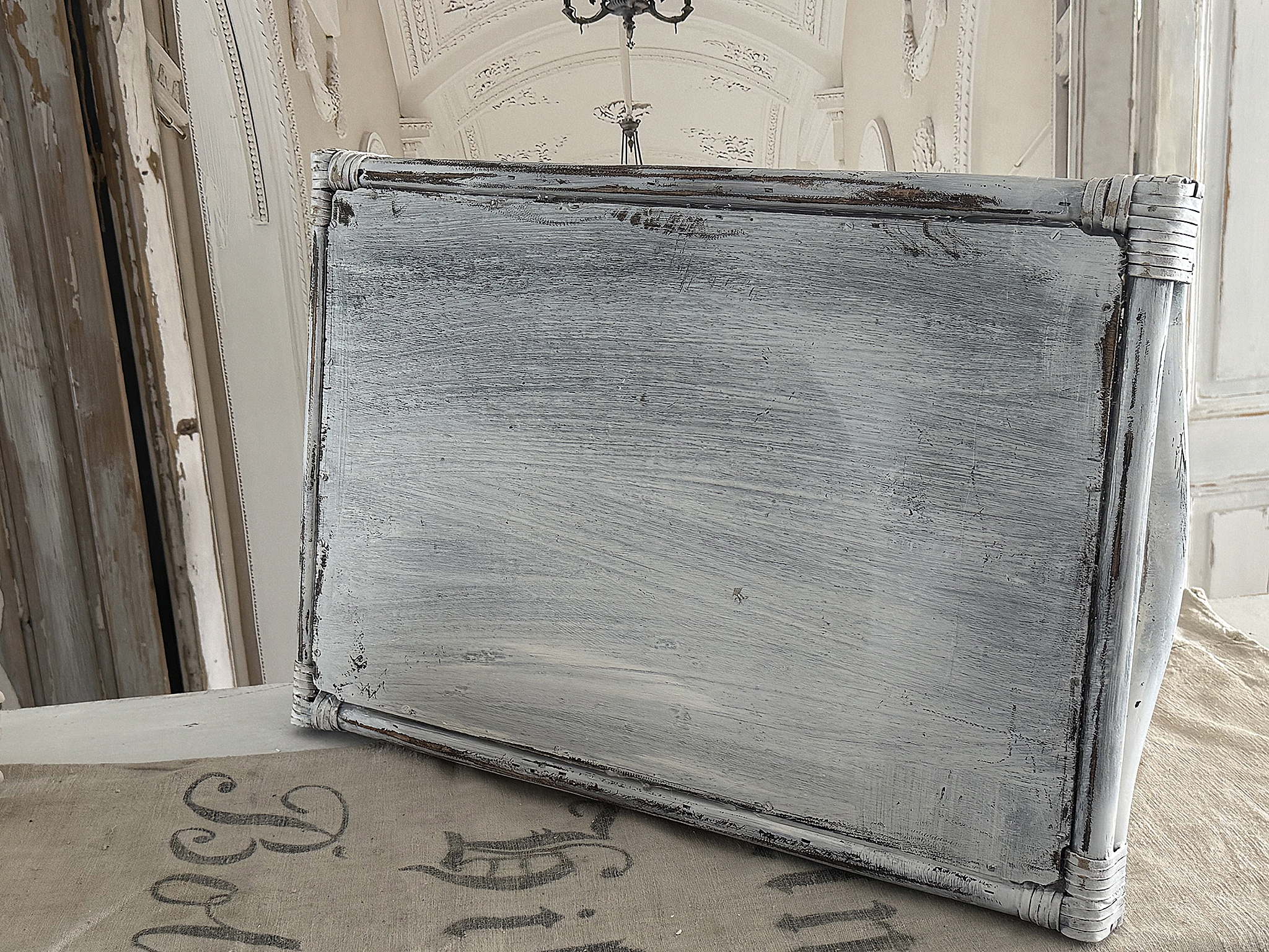  Altes Holztablett „La Cuisine“ im Shabby-Chic***