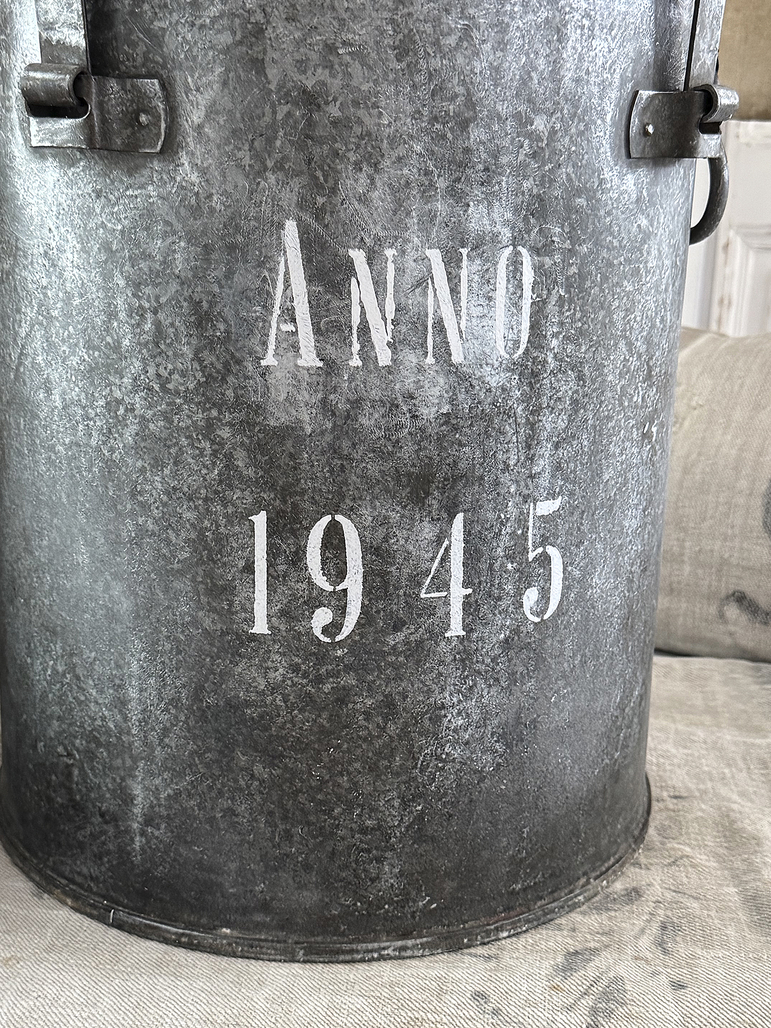 Große Zinktonne – Anno 1945, wertig & mit schöner Patina*** Große Zinktonne – Anno 1945, wertig & mit schöner Patina***