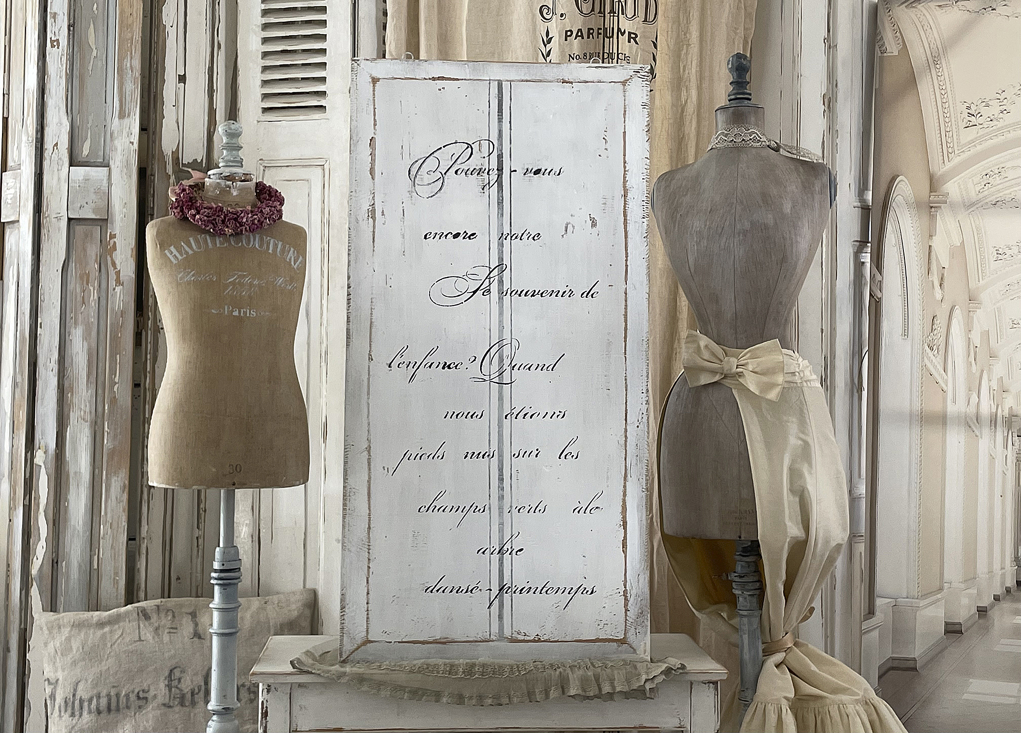 Großes Bild aus alter Holzkassette