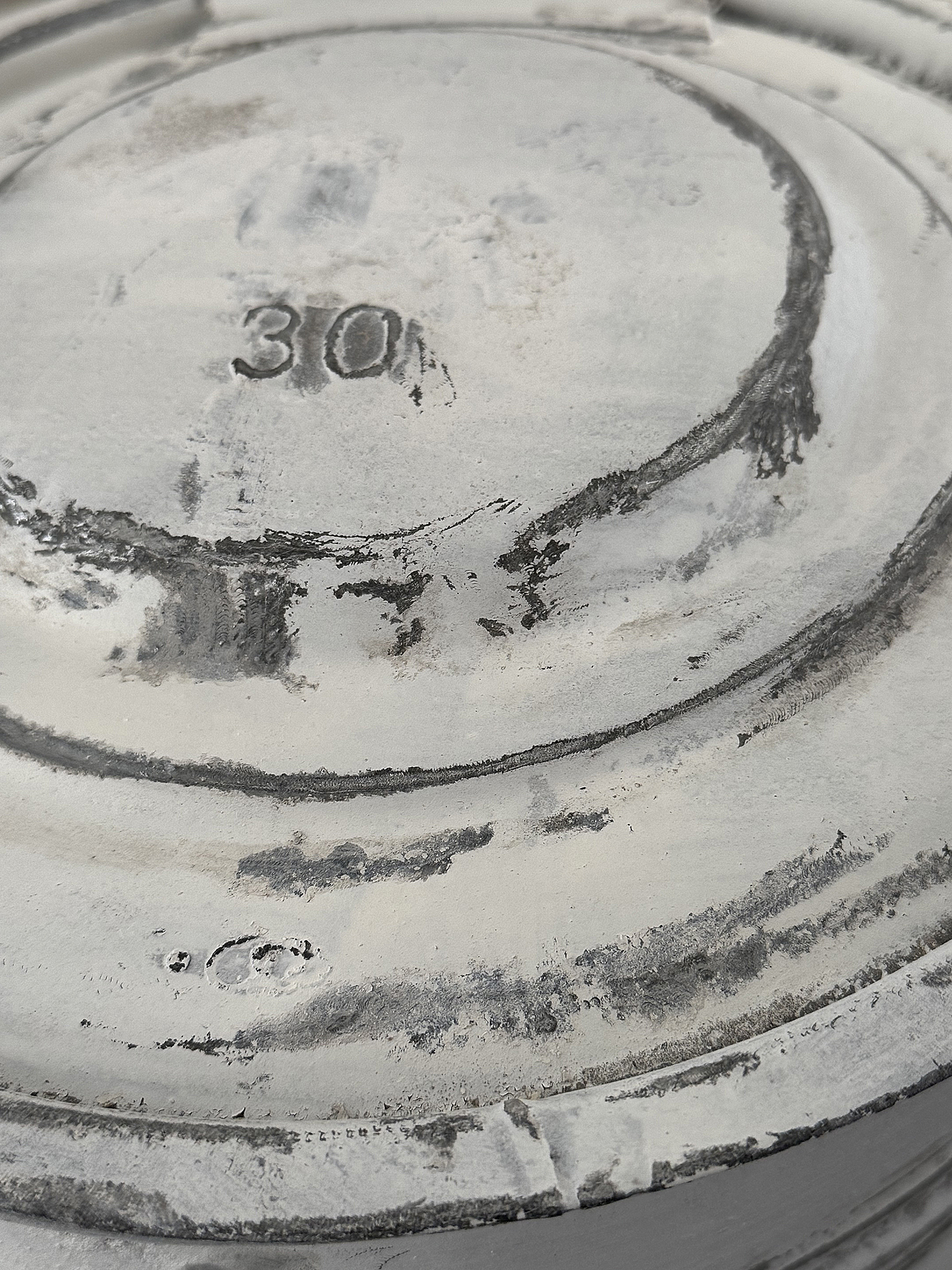 Alter Zinkeimer mit Deckel – 30 Liter Kohleeimer im Shabby Chic***