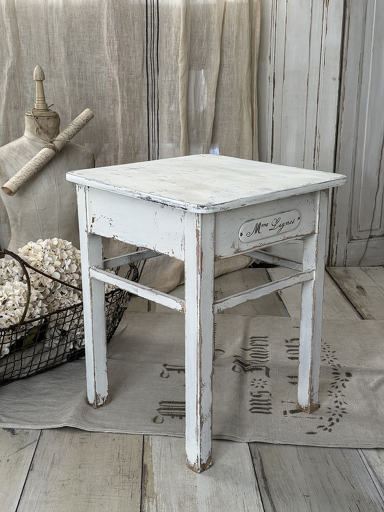 Alter Klapphocker mit Staufach Charmantes Vintage-Unikat***