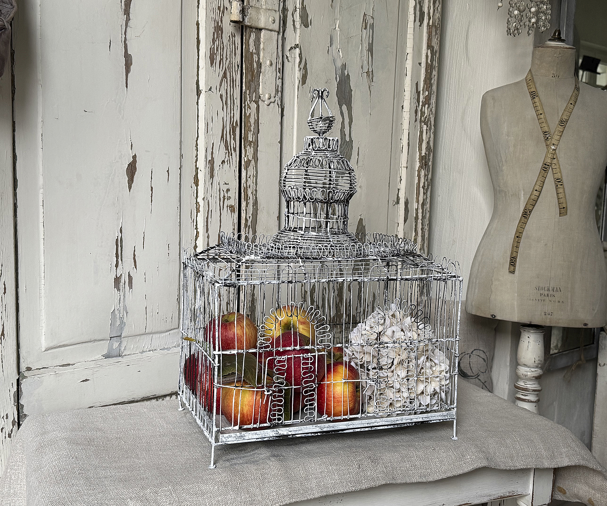 Zauber der Vergangenheit – antiker französischer Vogelkäfig***