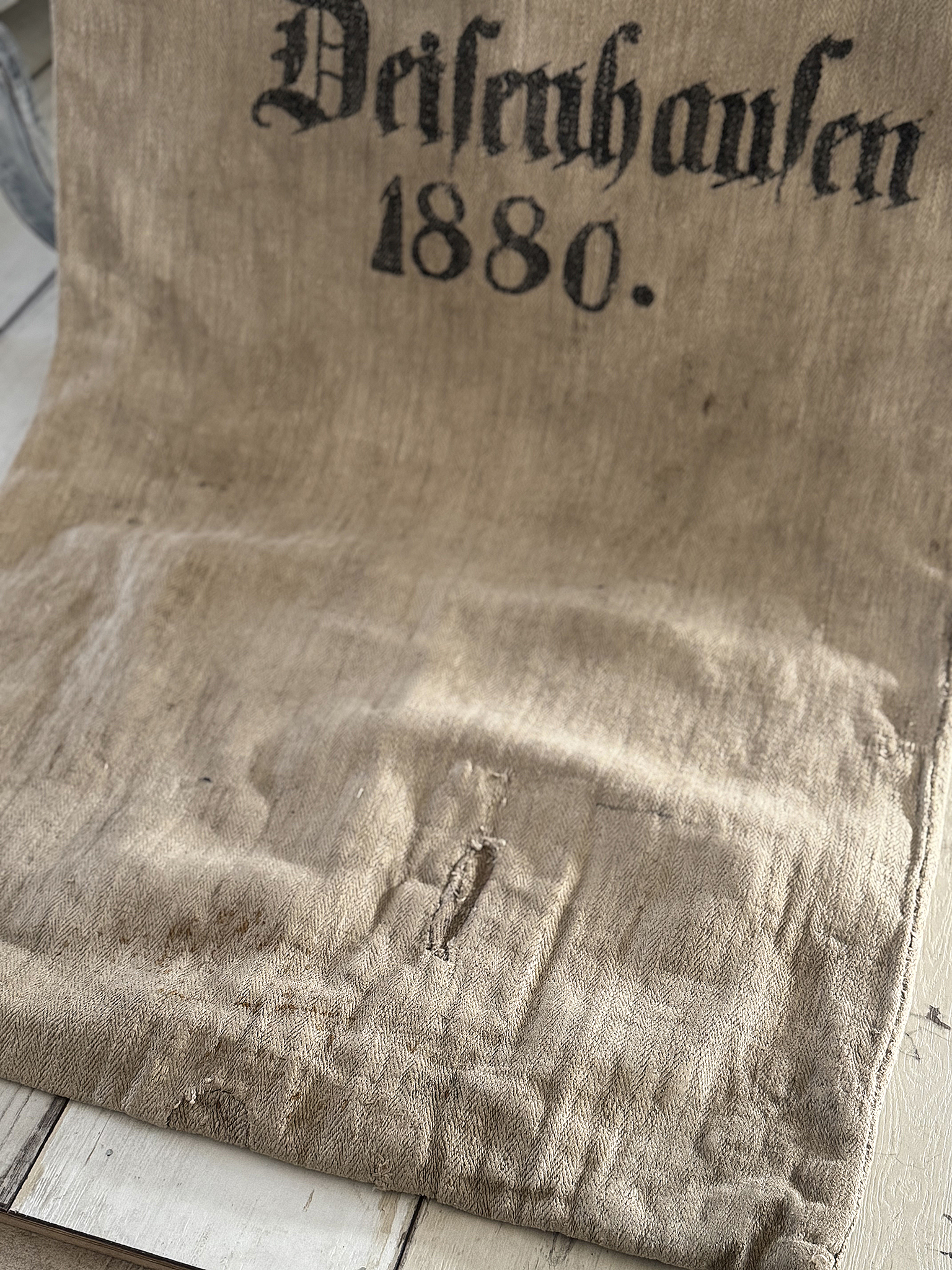 Historischer Leinensack / Getreidesack von 1880 mit Originaldruck***