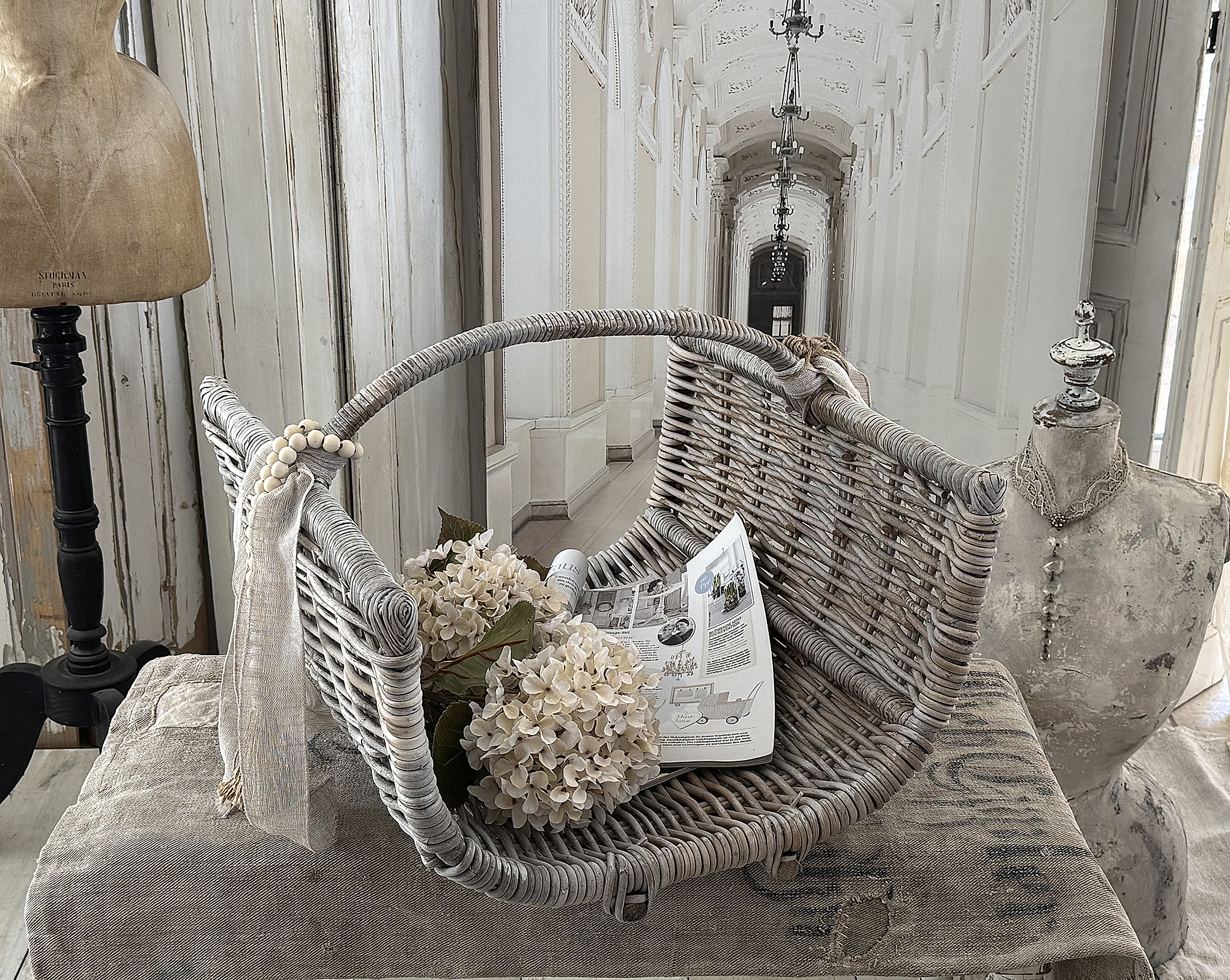 Schöner großer Weidenkorb mit romantischem Vintage-Charme***