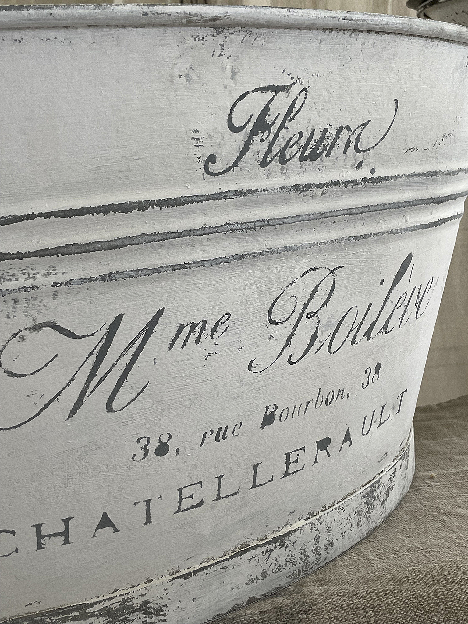 Große alte Zinkwanne Fleura*** Große alte Zinkwanne Fleura***