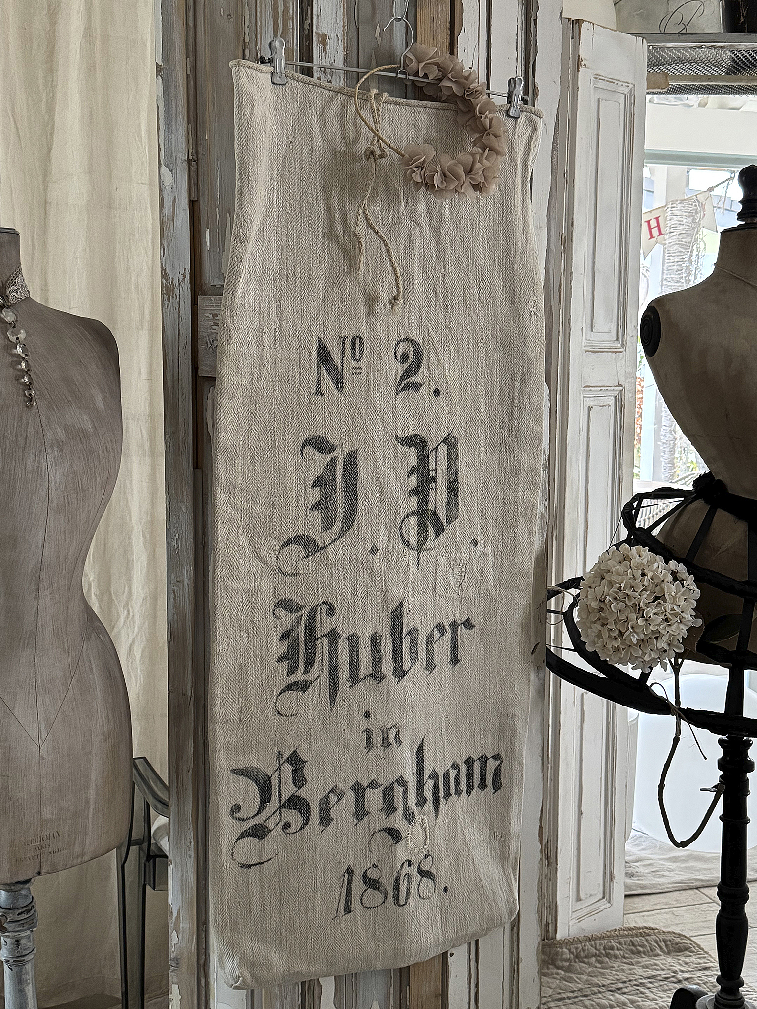Herrlicher antiker Mehlsack von 1868***