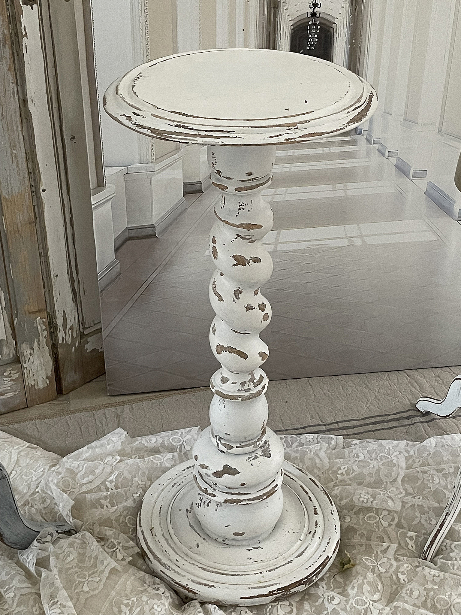 Antike große Holzsäule Shabby-Chic*** Antike große Holzsäule Shabby-Chic***